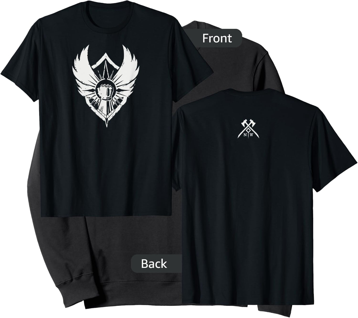 Amazon Games - New World Covenant Logo , Men's Black Small Classic Fit Short Sleeve Cotton Sweatshirt - Sweatshirt | Black