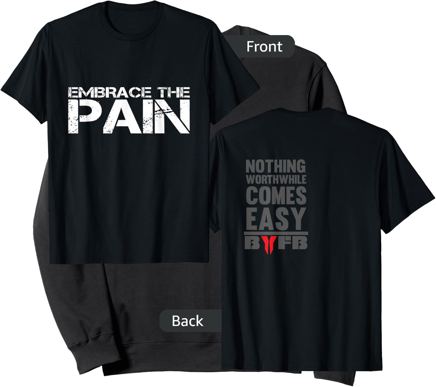 Embrace The Pain Nothing Worthwhile Comes Easy Sweatshirt - Sweatshirt | Black