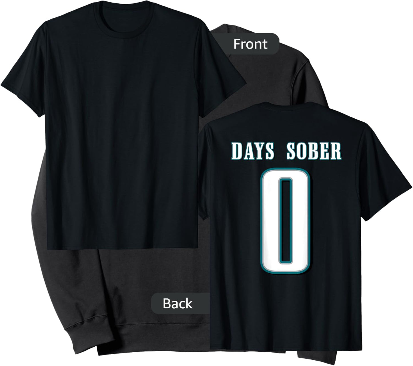 0 DAYS SOBER Jersey Funny Drinking Shirt for Alcohol Lover Sweatshirt - Sweatshirt | Black