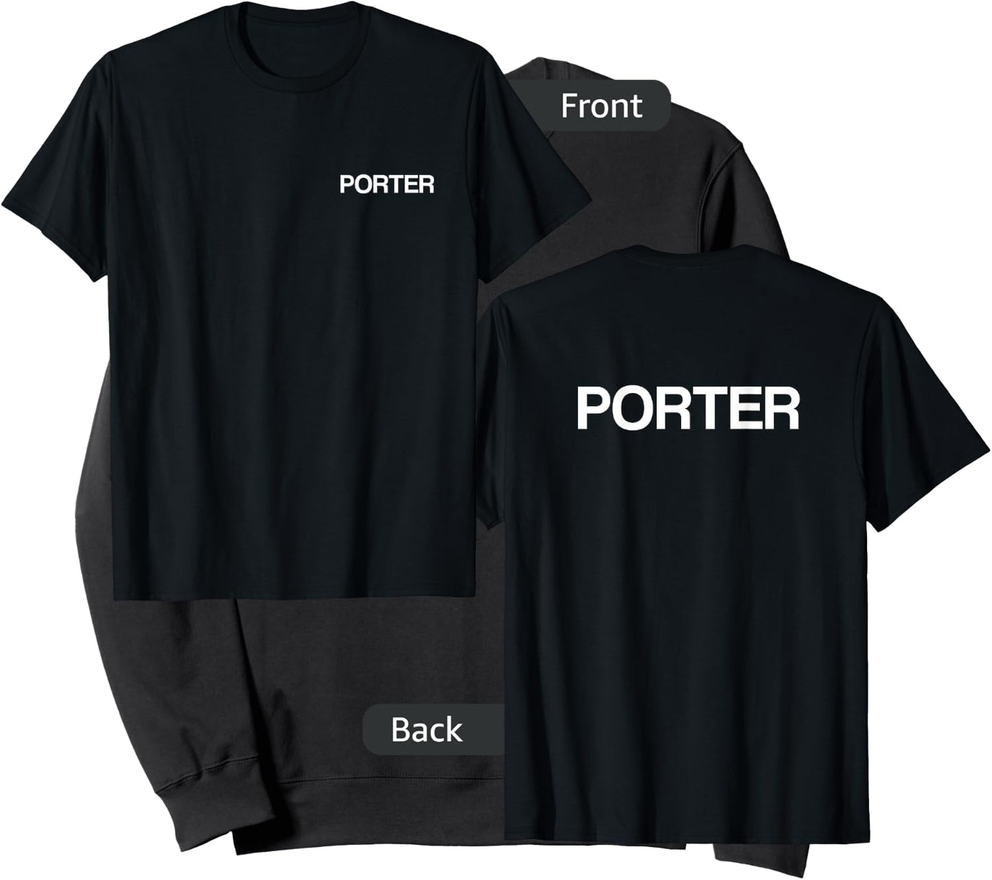 Pannier Rack Chest / Back Print Porter Sweatshirt - Sweatshirt | Black