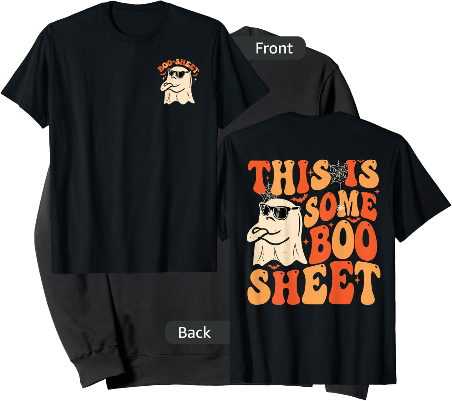 This Is Some Boo Sheet Funny Halloween Ghost Women Sweatshirt - Sweatshirt | Black