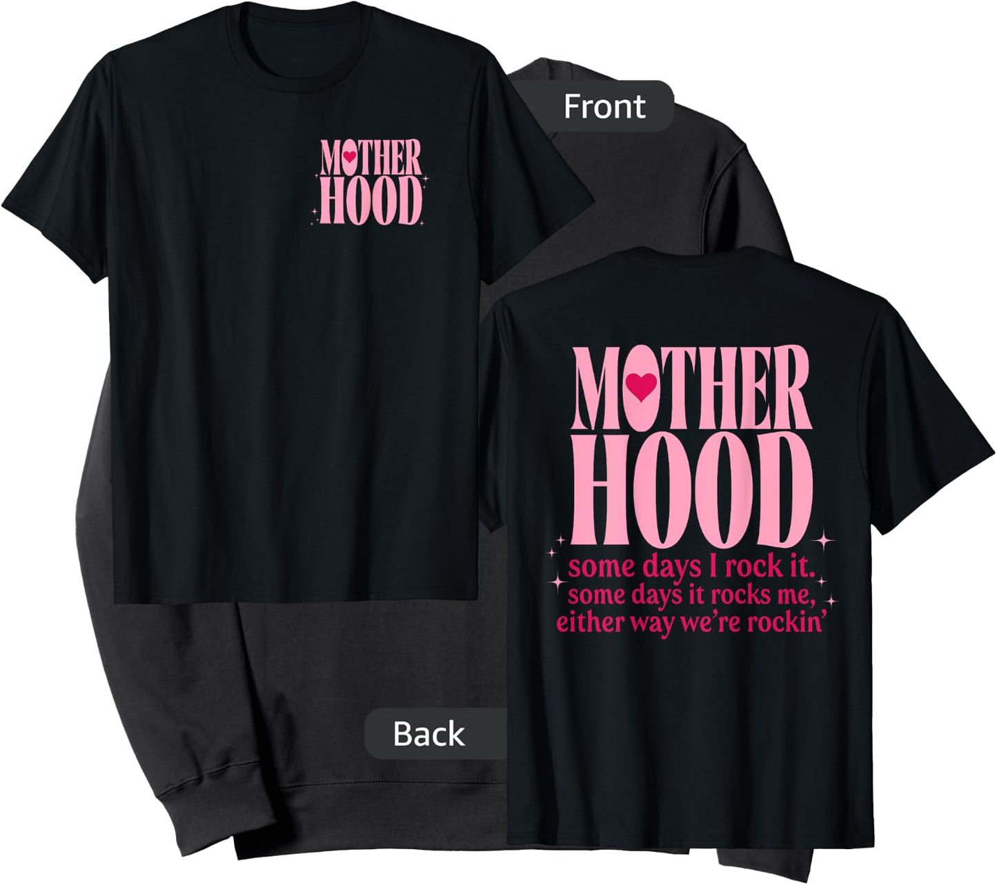 Mother Hood Rock Mother's Day Front And Back Sweatshirt - Sweatshirt | Black