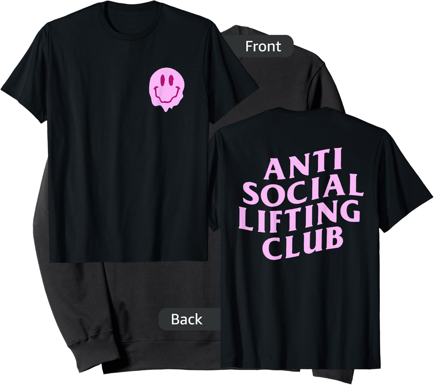Anti Social Lifting Club - Front and Back Sweatshirt - Sweatshirt | Black