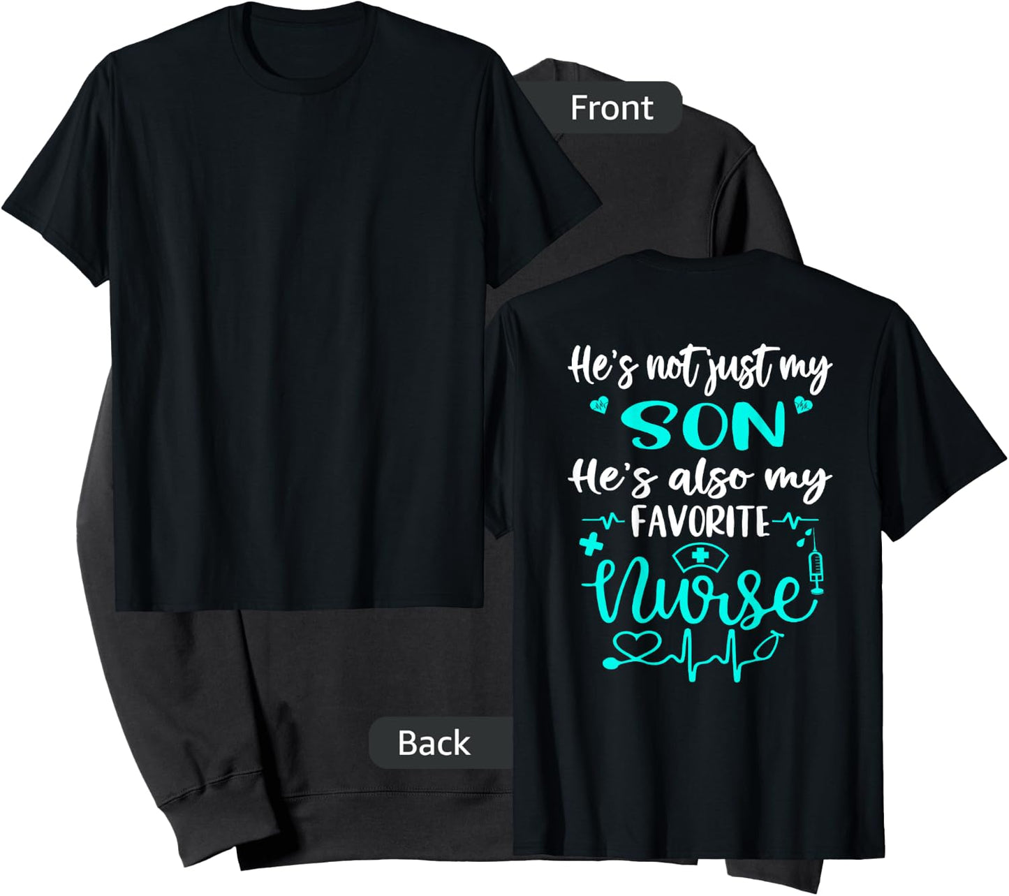 My Son Is A Nurse - Proud Nurse Mom Dad CNA LPN RN Parents Sweatshirt - Sweatshirt | Black