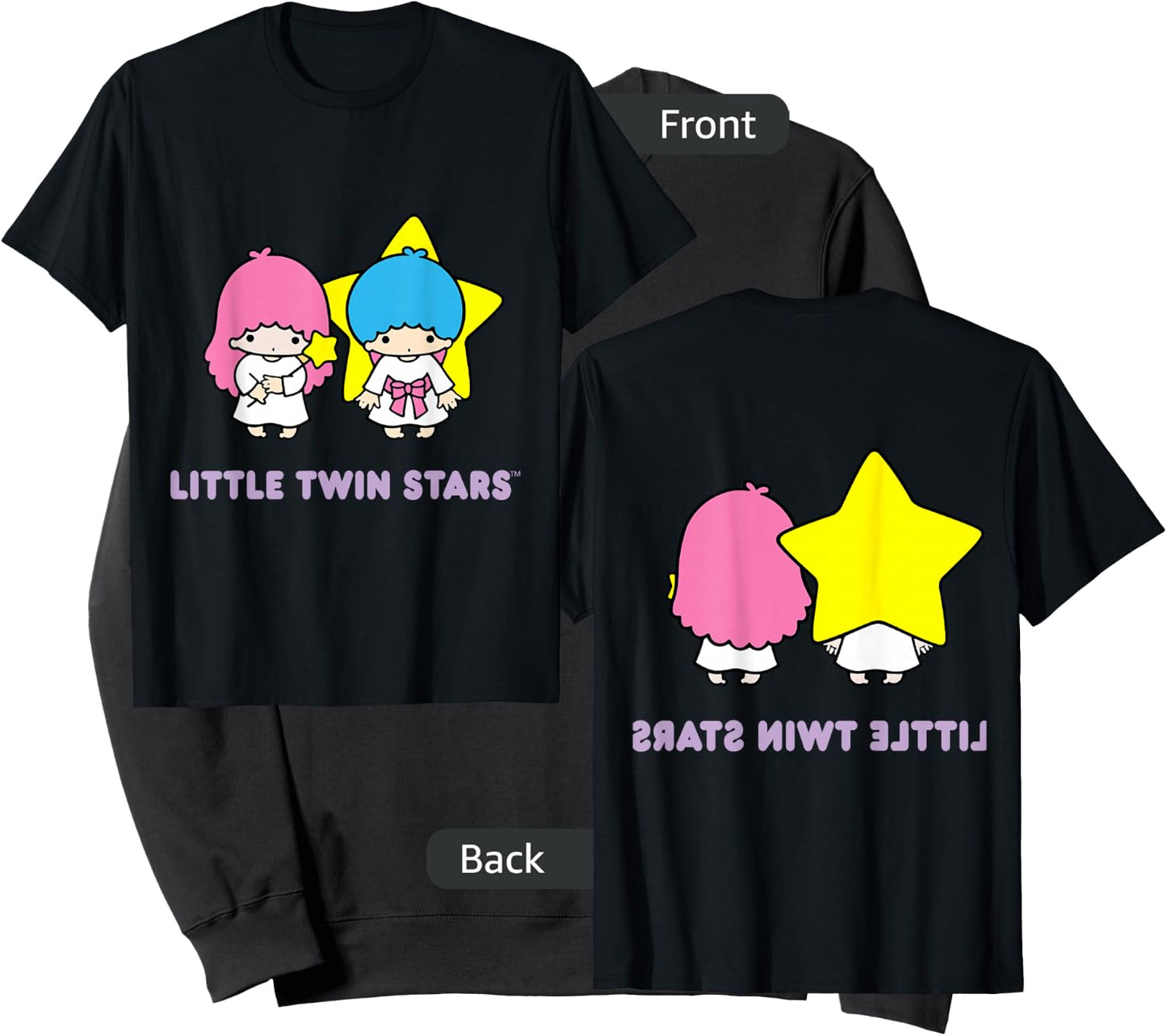 LittleTwinStars Character Front and Back Sweatshirt - Sweatshirt | Black