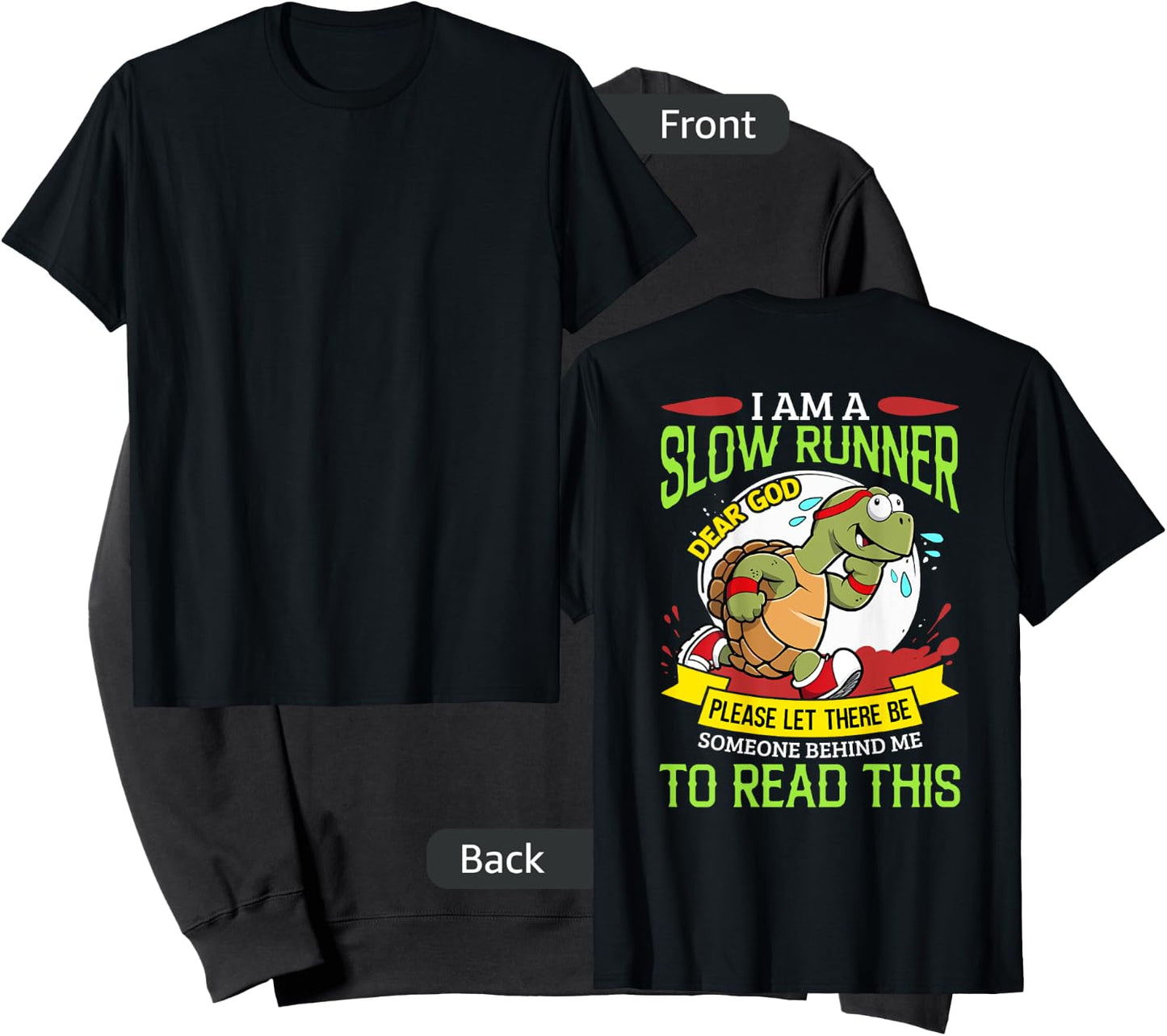 Leisurely Pace Joggers I Am A Slow Runner Turtle Humor Fitness , Small, Black Sweatshirt - Sweatshirt | Black