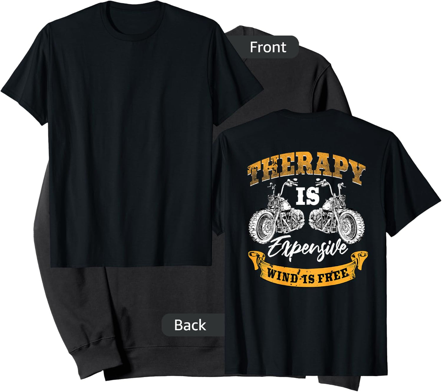 Biker Gear Motorcycle Gifts Image On Back Of Shirt Sweatshirt - Sweatshirt | Black