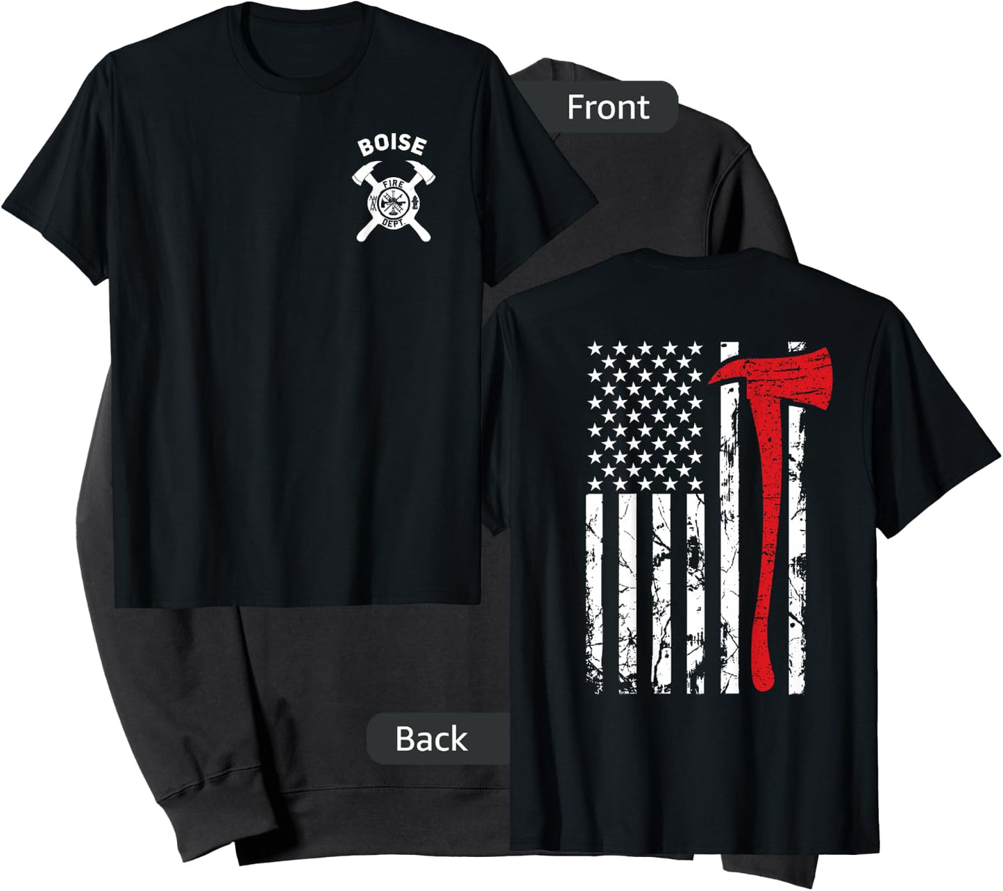 City Of Boise Fire Department Idaho Firefighter Sweatshirt - Sweatshirt | Black