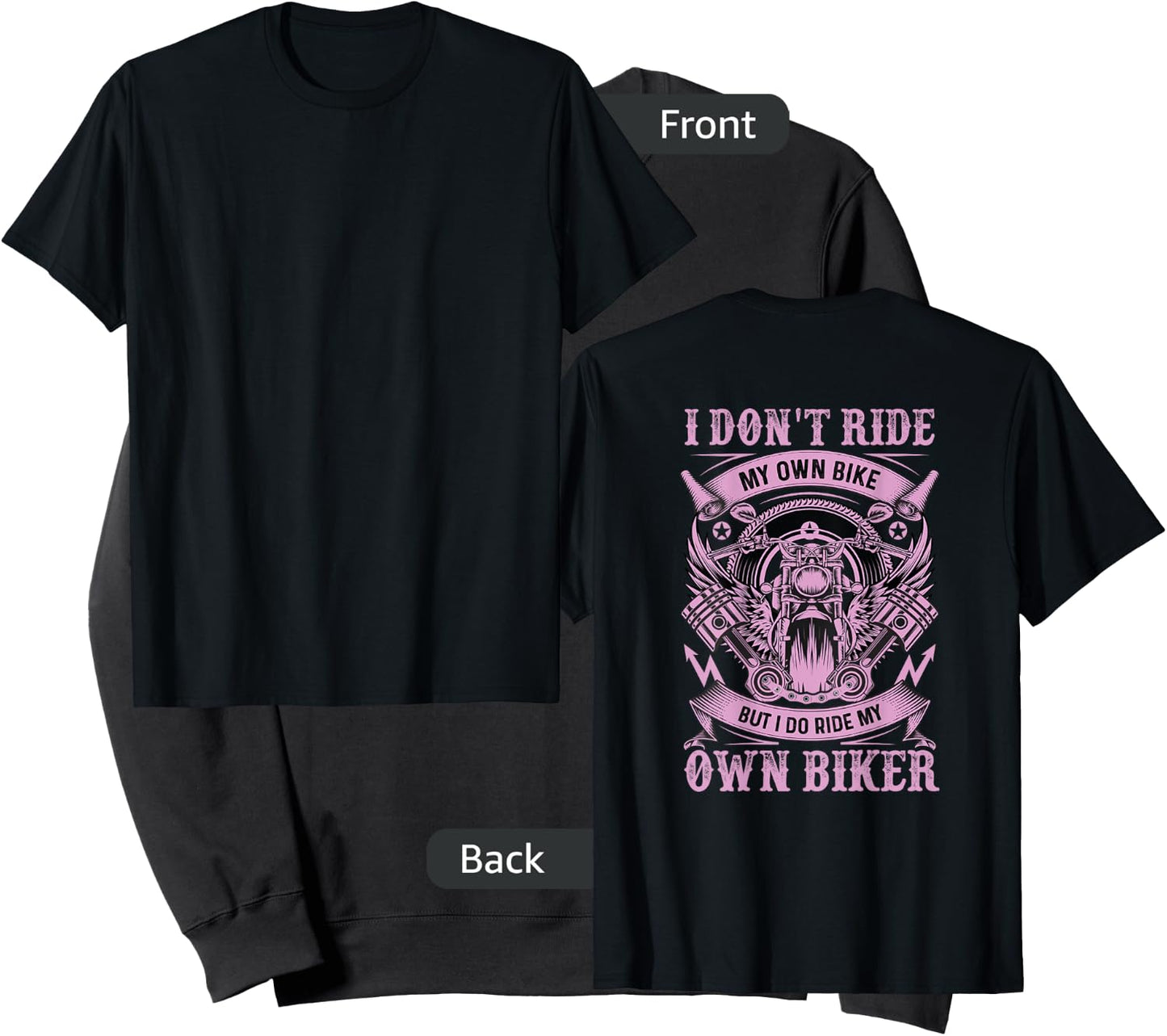 I Don'T Care My Own Bike But I Do Ride My Own Biker On Back Sweatshirt - Sweatshirt | Black
