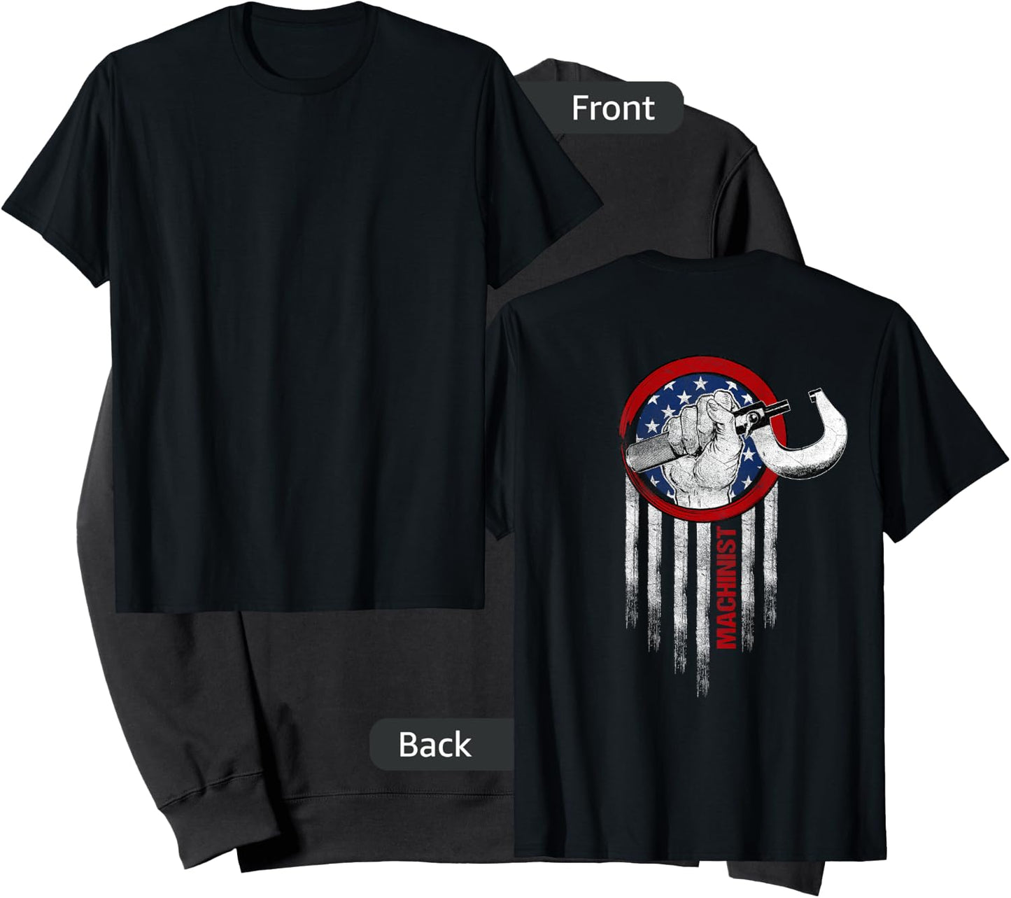 Machinist Gifts Design On Back Of Clothing Sweatshirt - Sweatshirt | Black
