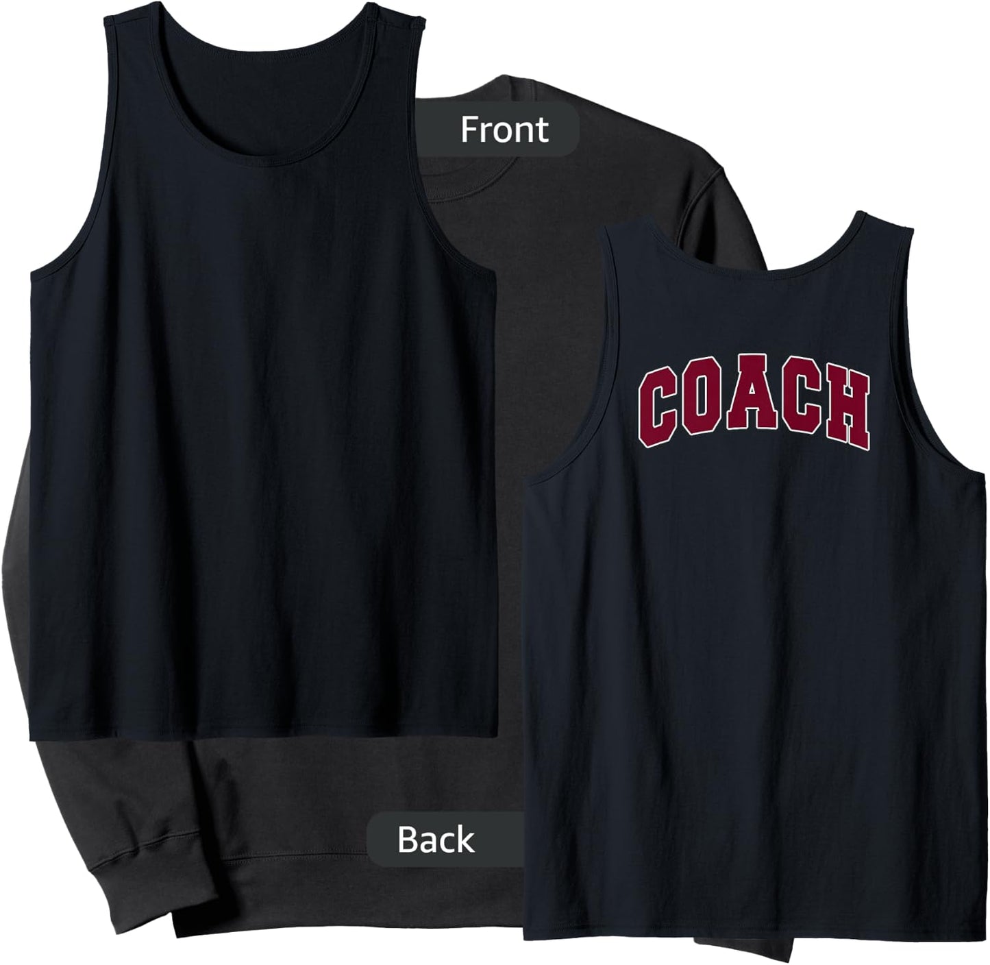 Coach Sports Trainer Vintage Varsity Team Red on the back Sweatshirt - Sweatshirt | Black