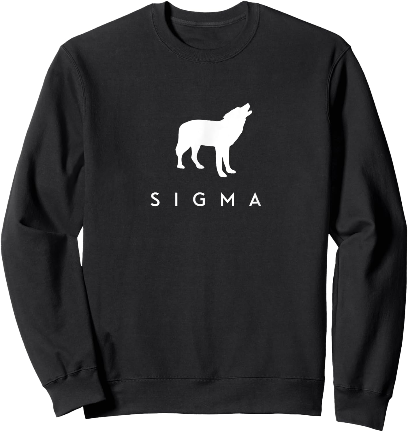 Sigma Male Lone Individualist Wolf Sweatshirt - Sweatshirt | Black