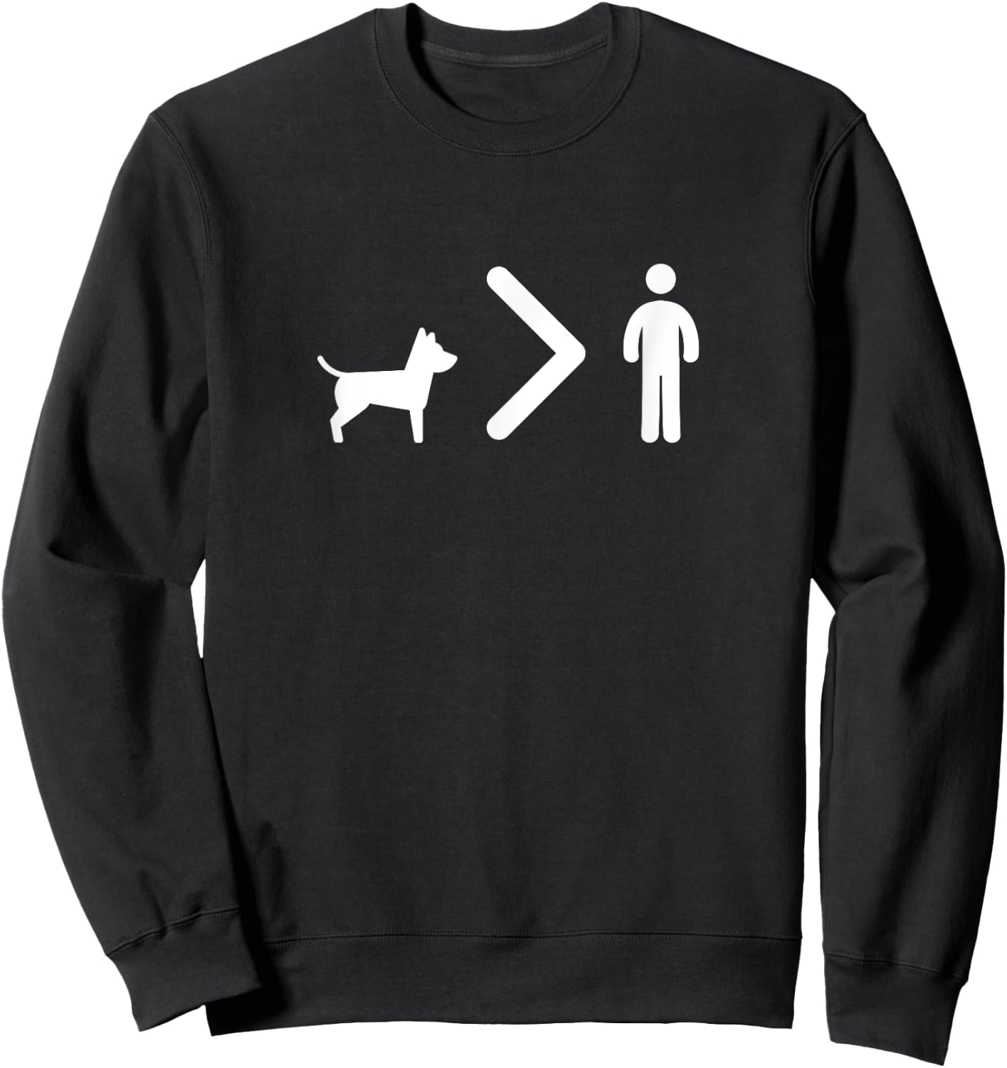 I Prefer Dogs Over People Dog Lovers Women Girls Kids Sweatshirt - Sweatshirt | Black