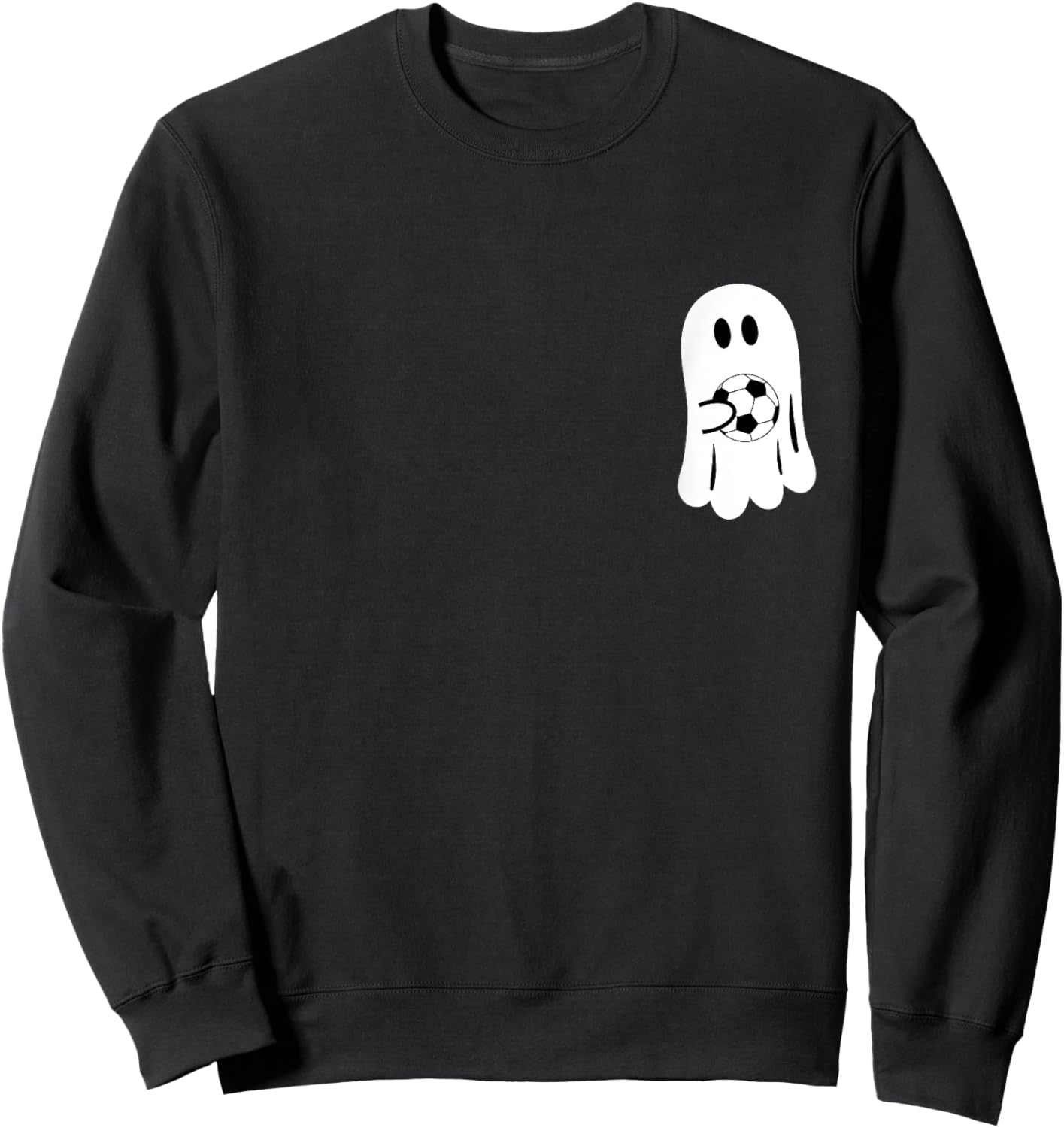 Funny Ghost Playing Soccer Ball Halloween Soccer Player Sweatshirt - Sweatshirt | Black