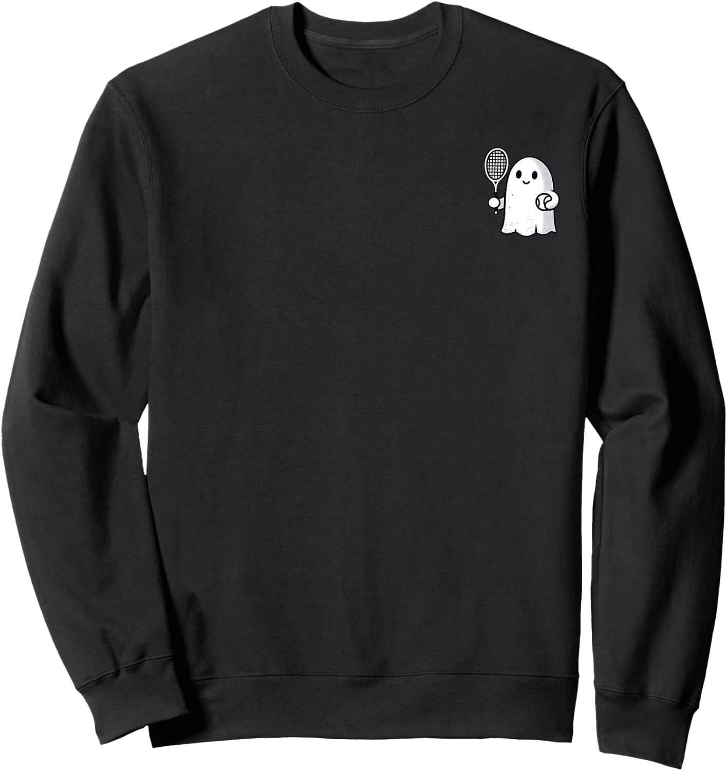 Funny Halloween Ghost Tennis My Boo Halloowen Men Women Sweatshirt - Sweatshirt | Black