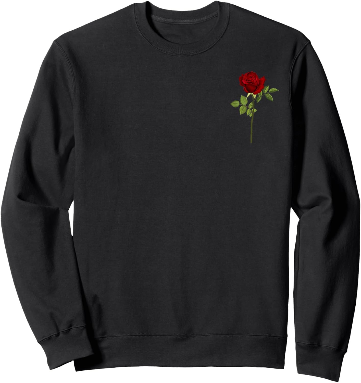 Cool Red Roses Elegant Floral Design Women and Youth Sweatshirt - Sweatshirt | Black