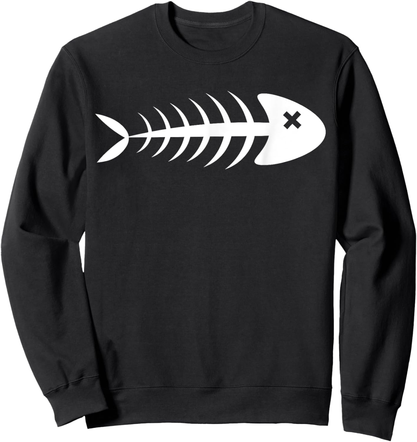 Dead Fish | Fish Bones | Fish Tops Sweatshirt - Sweatshirt | Black