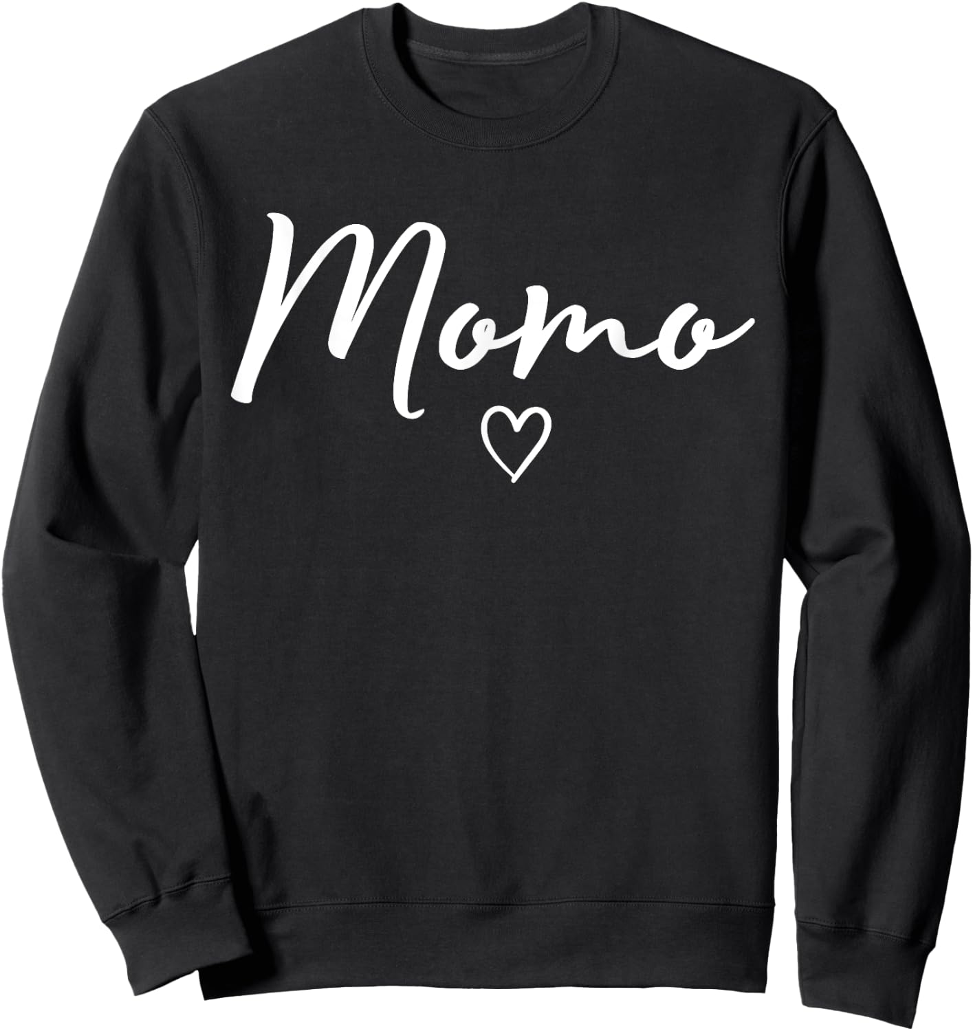 Momo Gifts Grandma Heart Mother's Day Momo Sweatshirt - Sweatshirt | Black