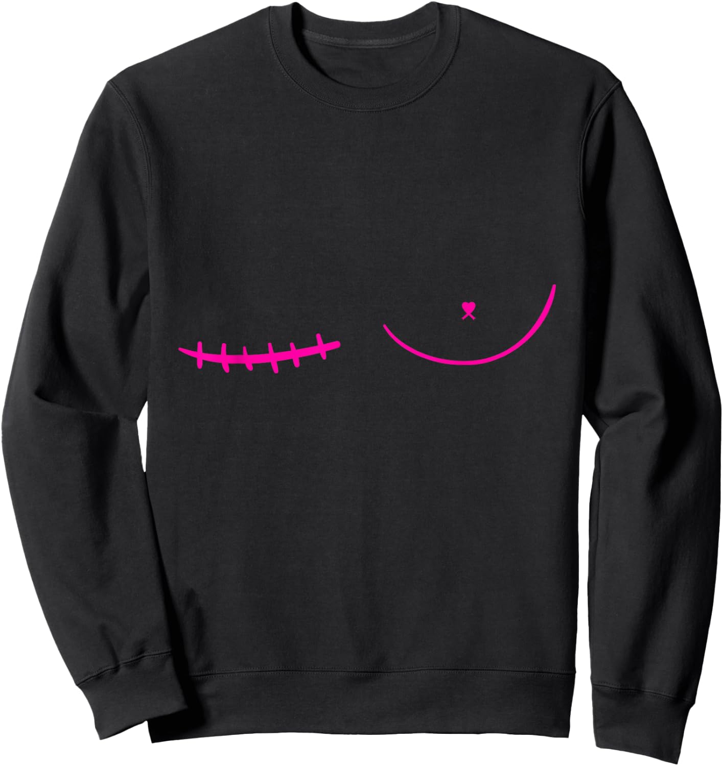 Right Mastectomy Scar Breast Cancer Survivor Sweatshirt - Sweatshirt | Black