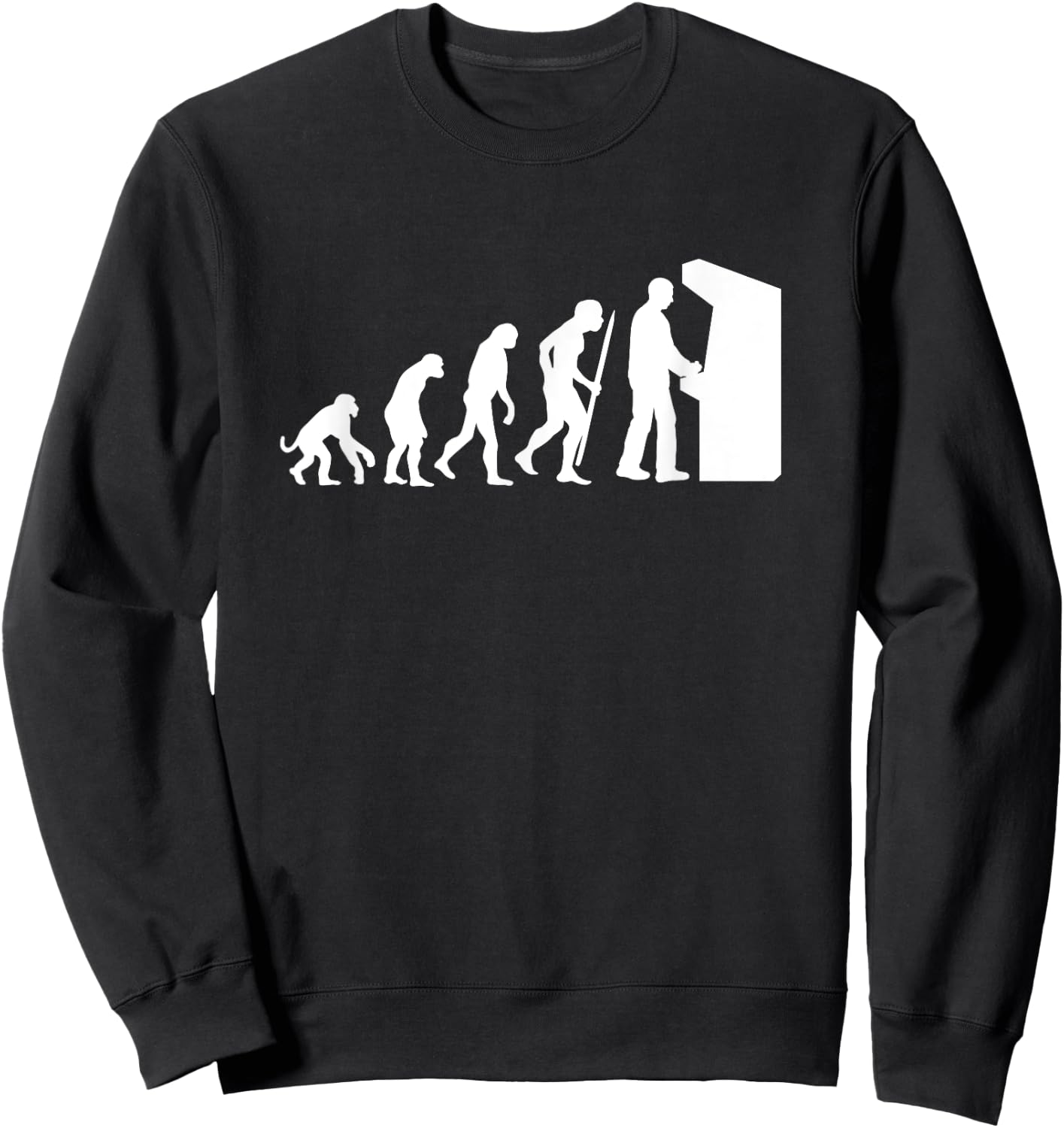Funny Arcade Evolution arcade old school video game Sweatshirt - Sweatshirt | Black