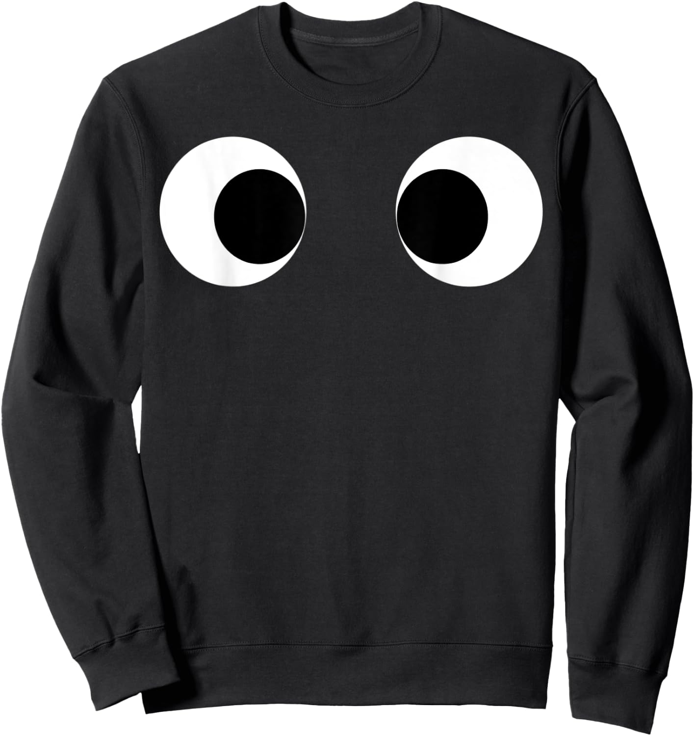 Really Creepy Scary Side Eyes Eyeballs Race Running Monster Sweatshirt - Sweatshirt | Black