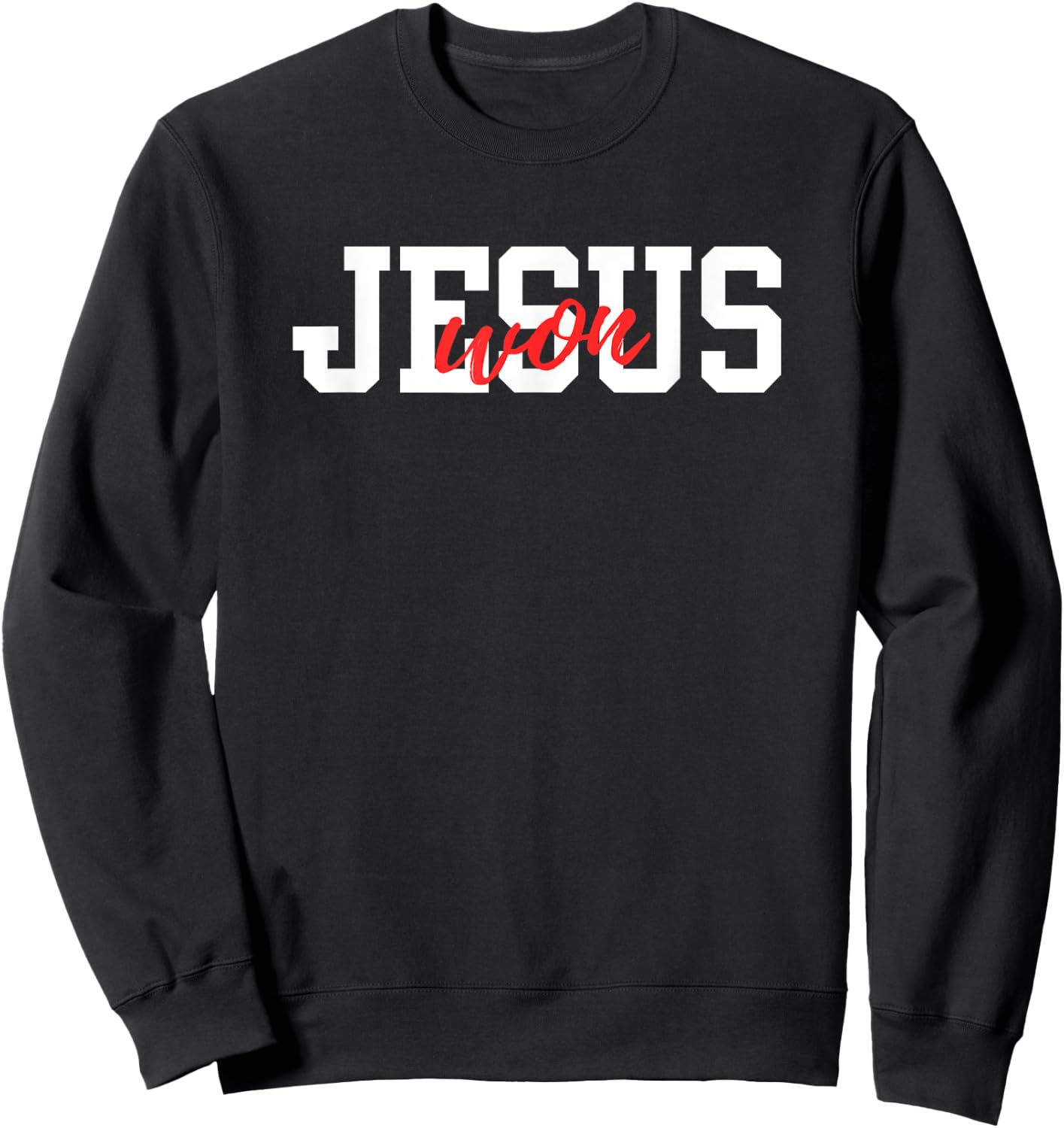 Christian, JESUS WON Sweatshirt - Sweatshirt | Black