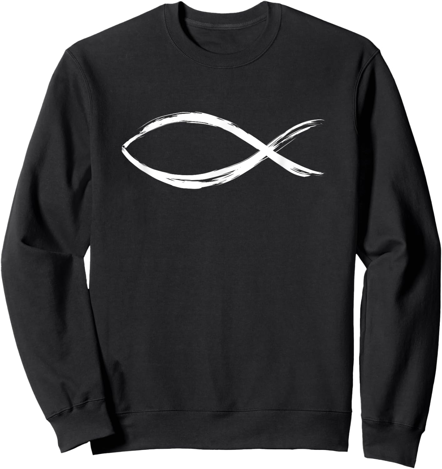 Ichthys - Christian symbol fish Sweatshirt - Sweatshirt | Black