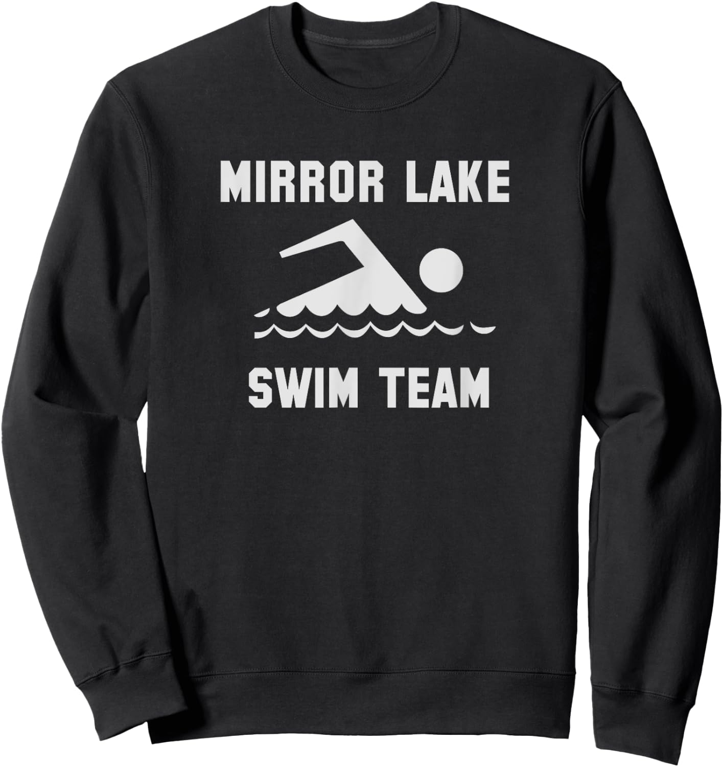 Mirror Lake - Columbus, Ohio Swim Team Sweatshirt - Sweatshirt | Black