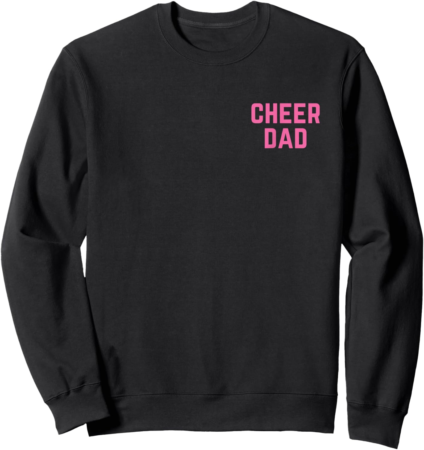 Cheer Dad Pink Cheerleading Pocket Sweatshirt - Sweatshirt | Black
