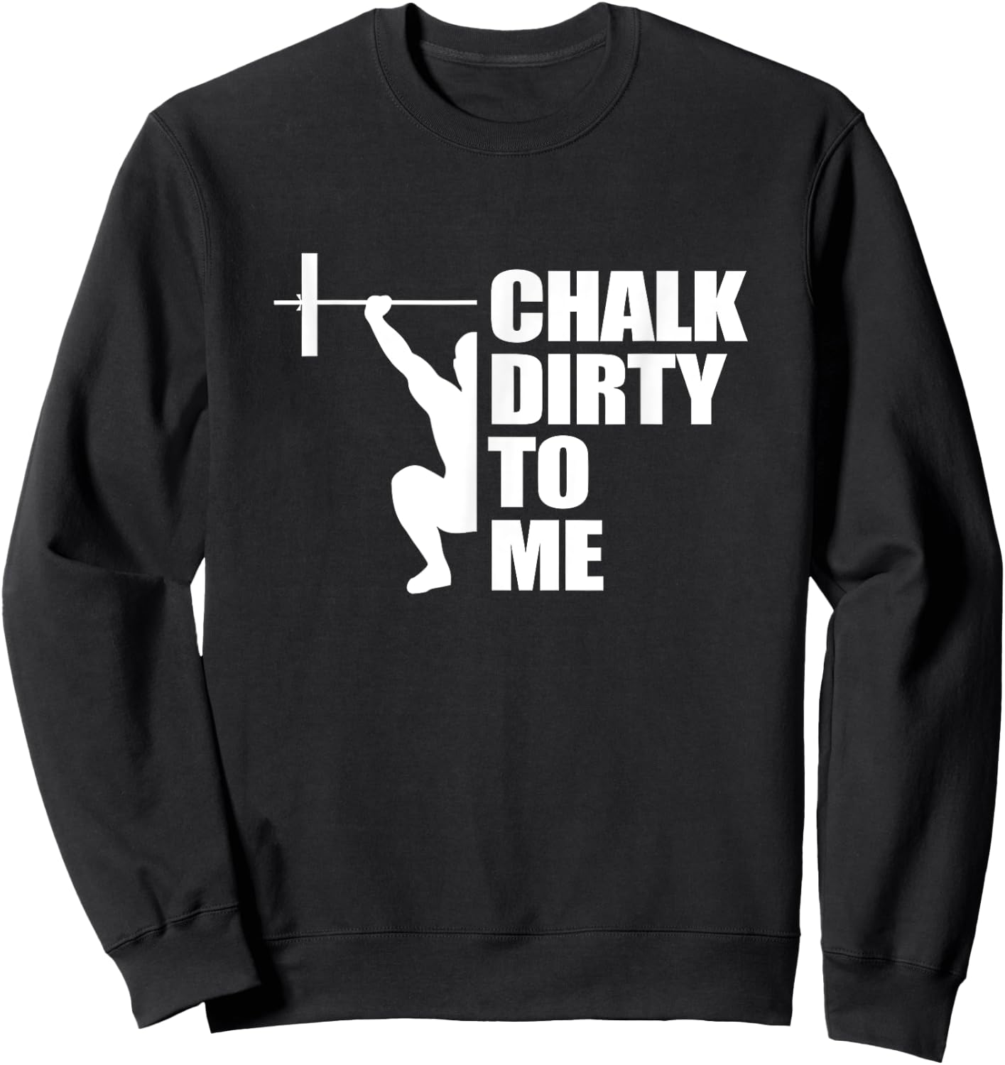 Weightlifing Barbell - Funny Workout Gym Weightlifter Sweatshirt - Sweatshirt | Black