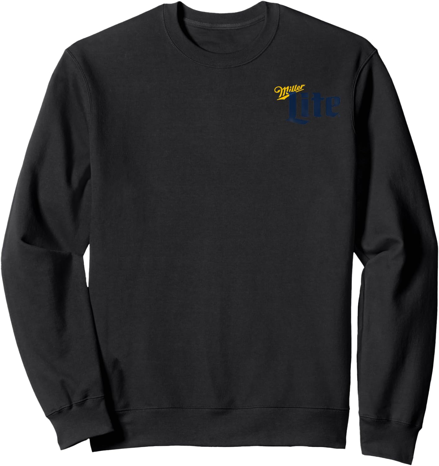 Miller Lite A Fine Pilsner Vintage Blue Faux Pocket Sweatshirt - Sweatshirt | Black