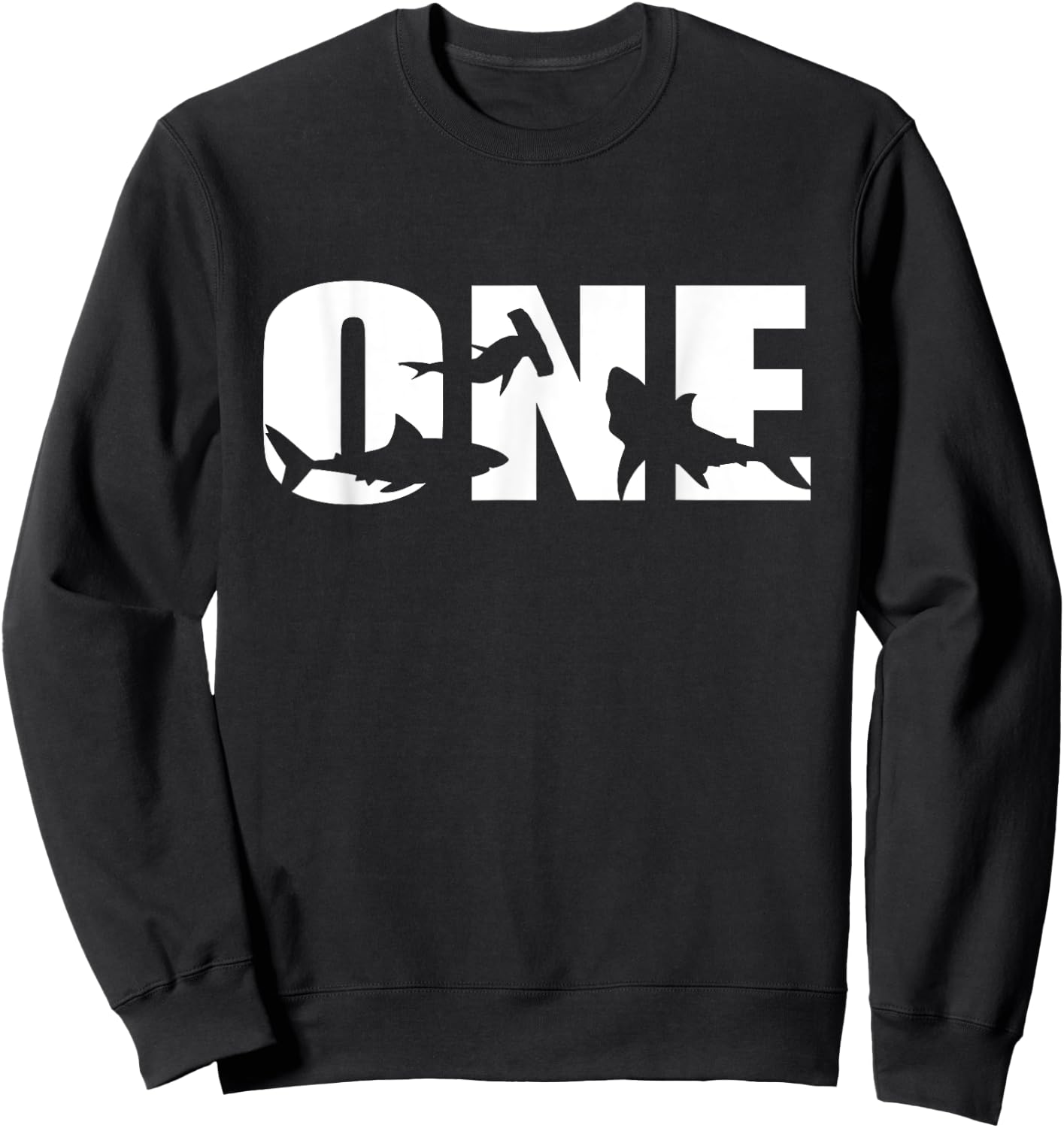 Toddler Shark First Birthday 1st Birthday Shark Party Theme Sweatshirt - Sweatshirt | Black