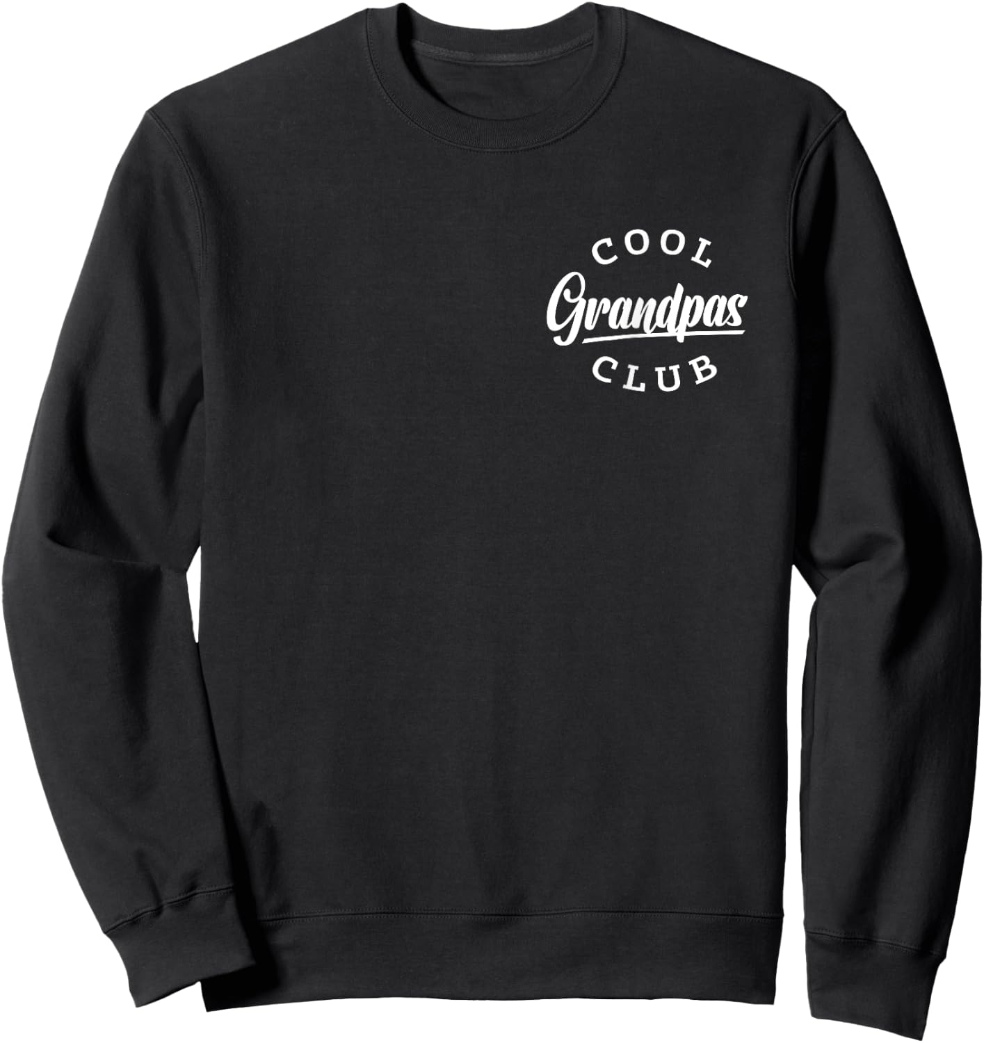 Cool Grandpas Club Pocket Funny Father's Day Cool Grandpa Sweatshirt - Sweatshirt | Black