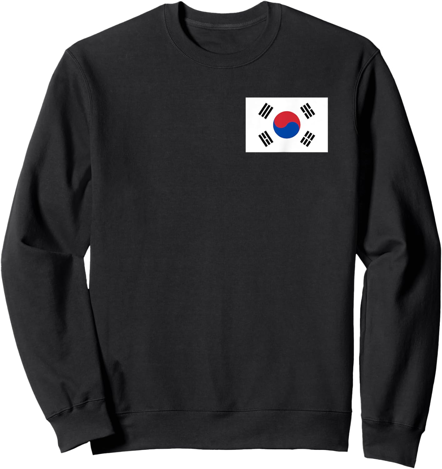 Korean Flag of South Korea Sweatshirt - Sweatshirt | Black