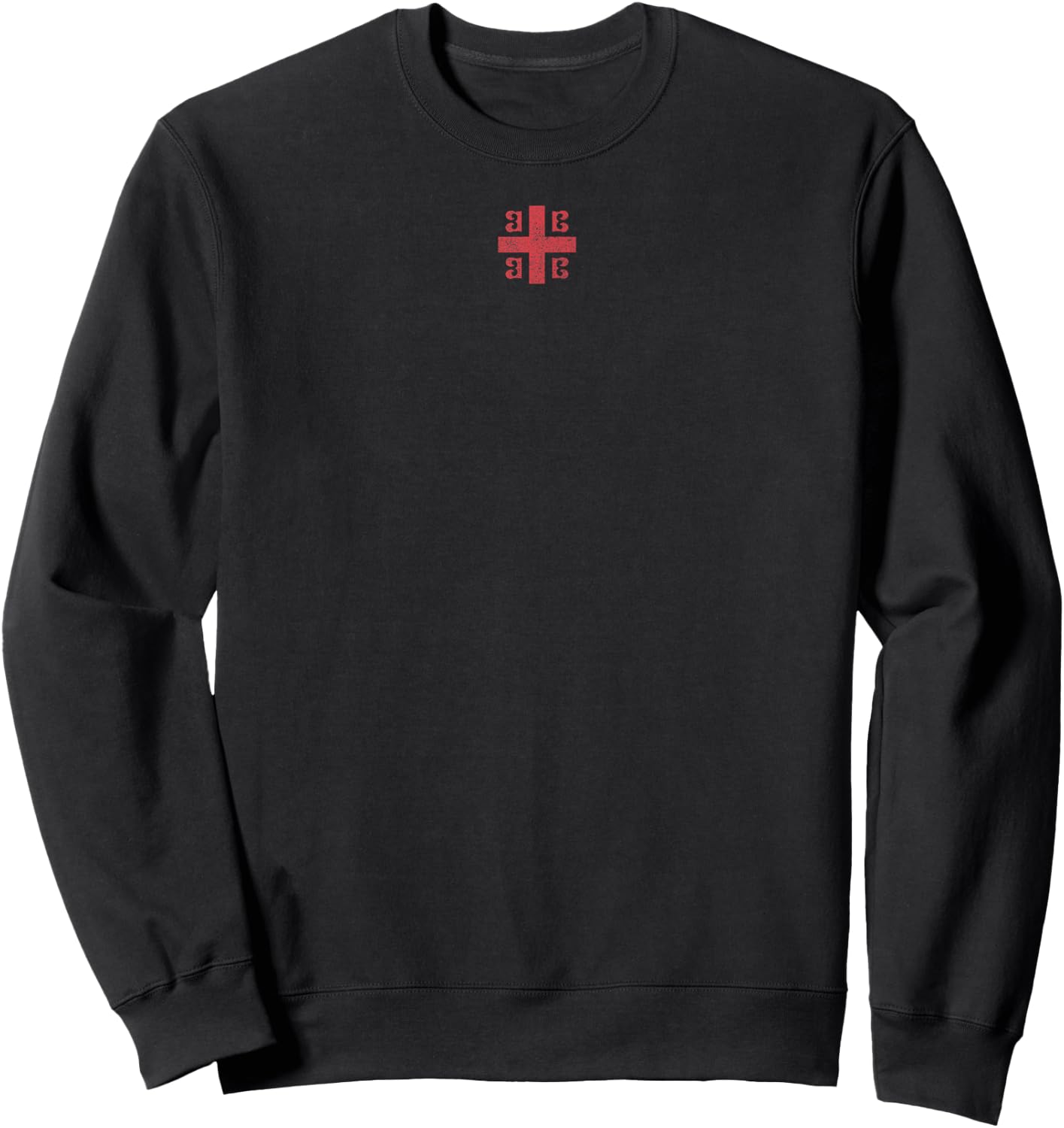 Serbian Cross Flag Coat of Arms Serbia Orthodox Church Sweatshirt - Sweatshirt | Black
