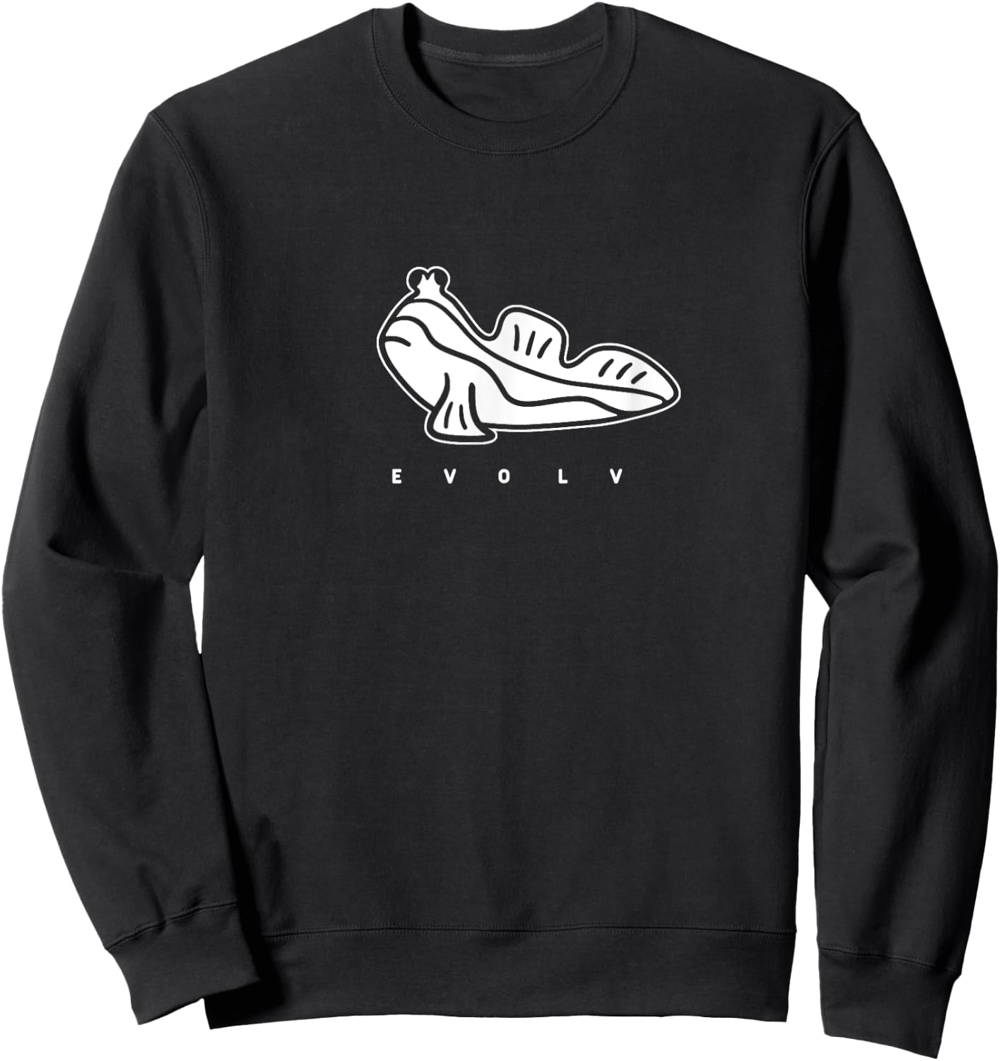Mudskipper fish. Funny minimalist art of a fish Sweatshirt - Sweatshirt | Black