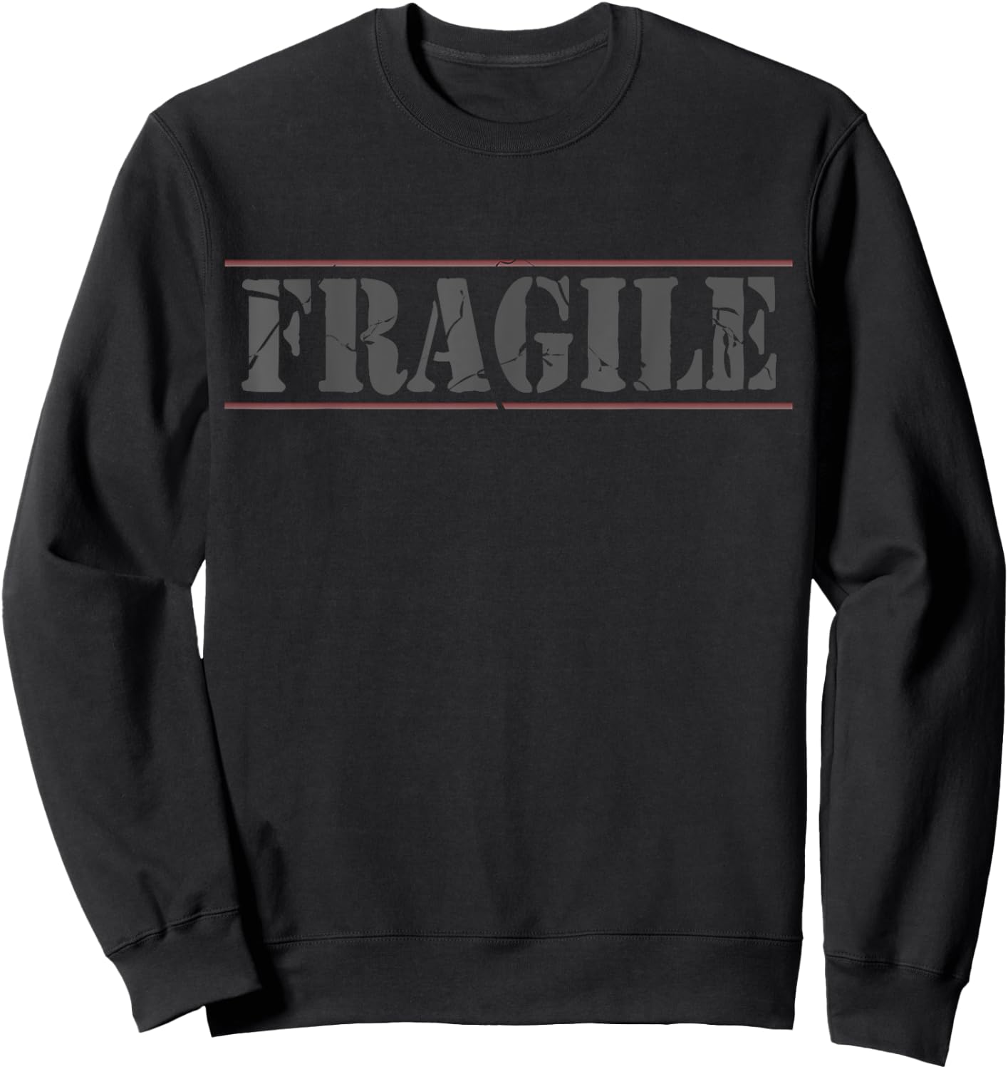 Fragile, handle with care, caution Sweatshirt - Sweatshirt | Black