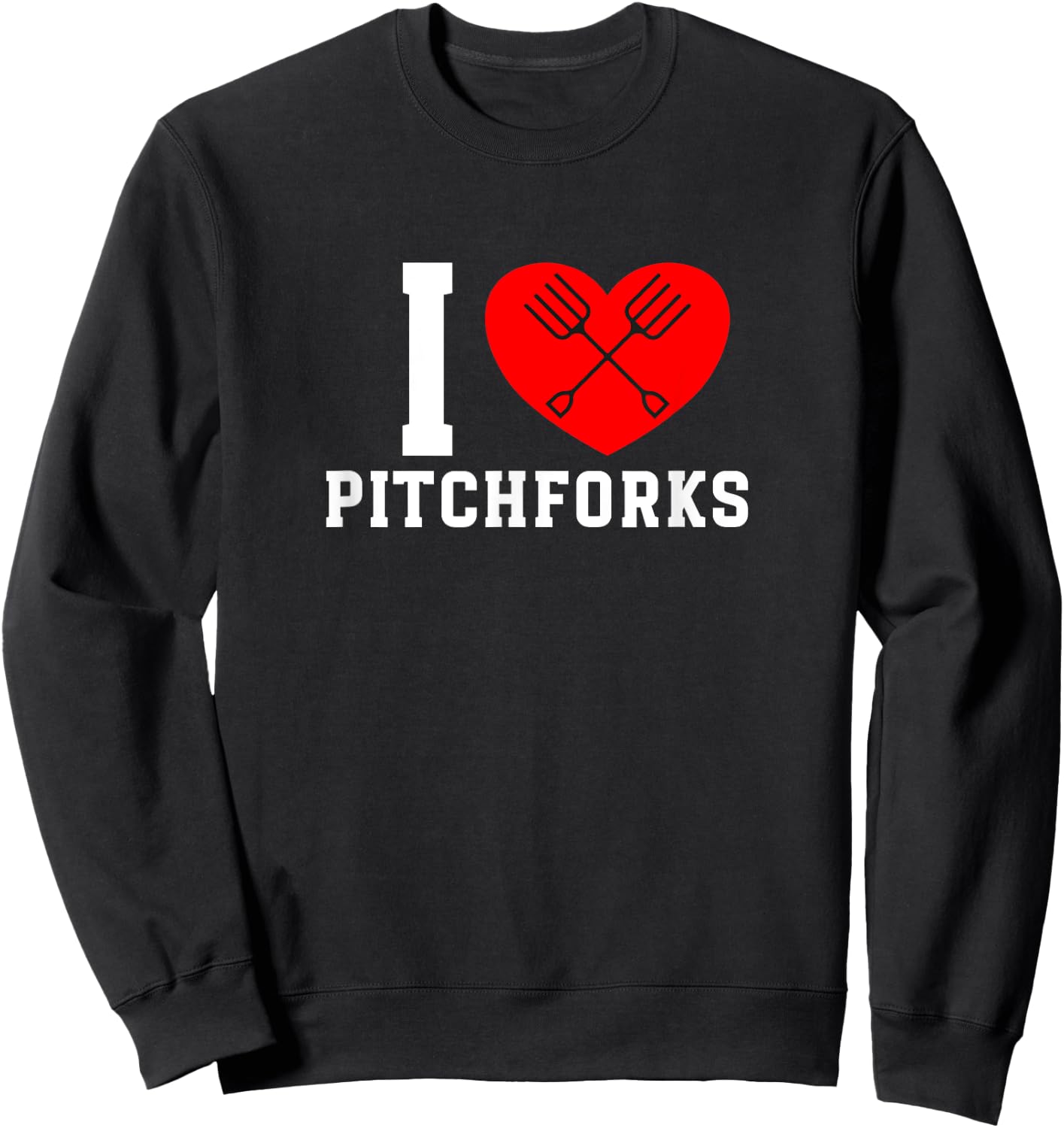 I Love Pitchforks Sweatshirt - Sweatshirt | Black