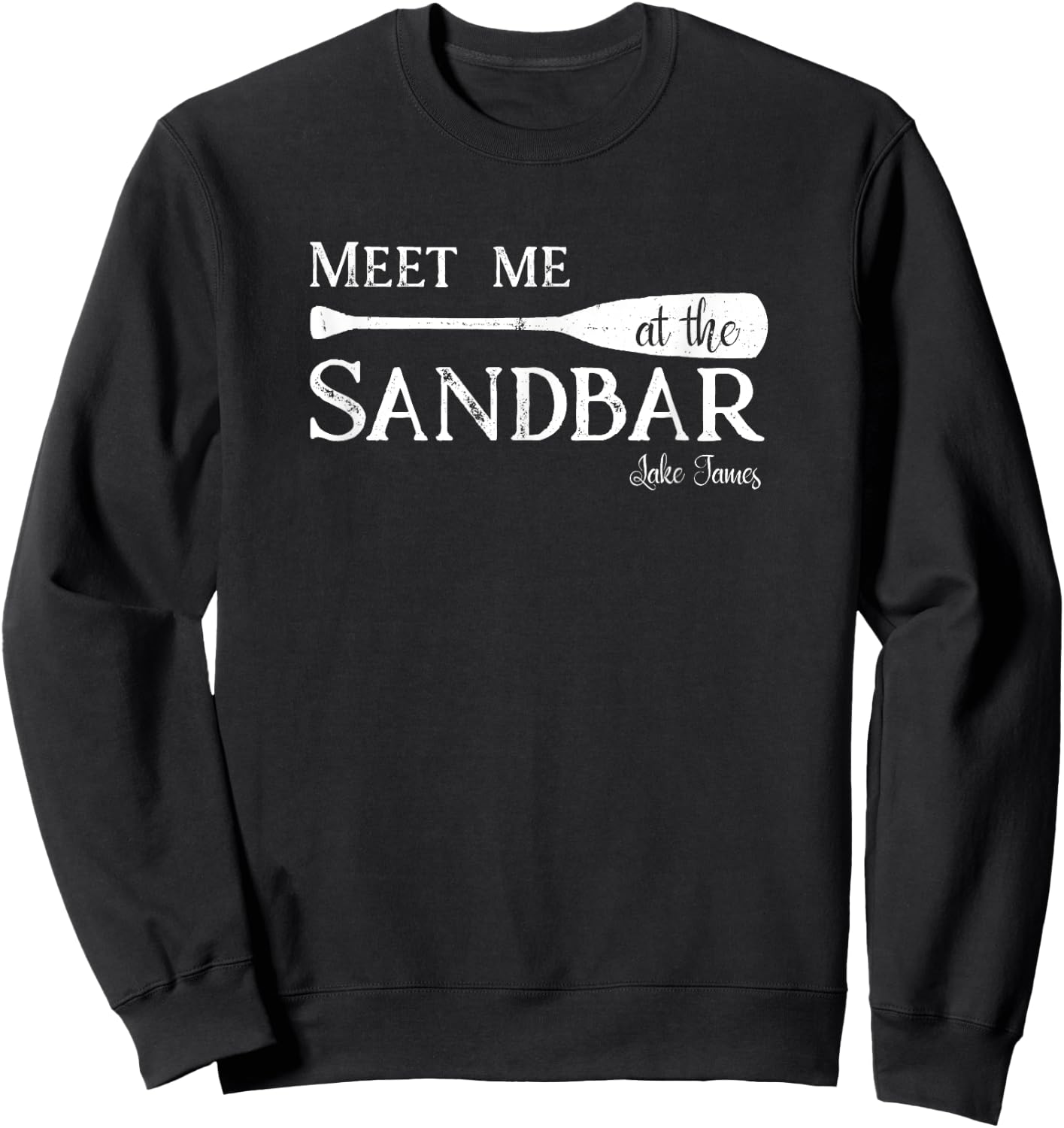 Lake James Meet Me at the Sandbar, Indiana Sweatshirt - Sweatshirt | Black