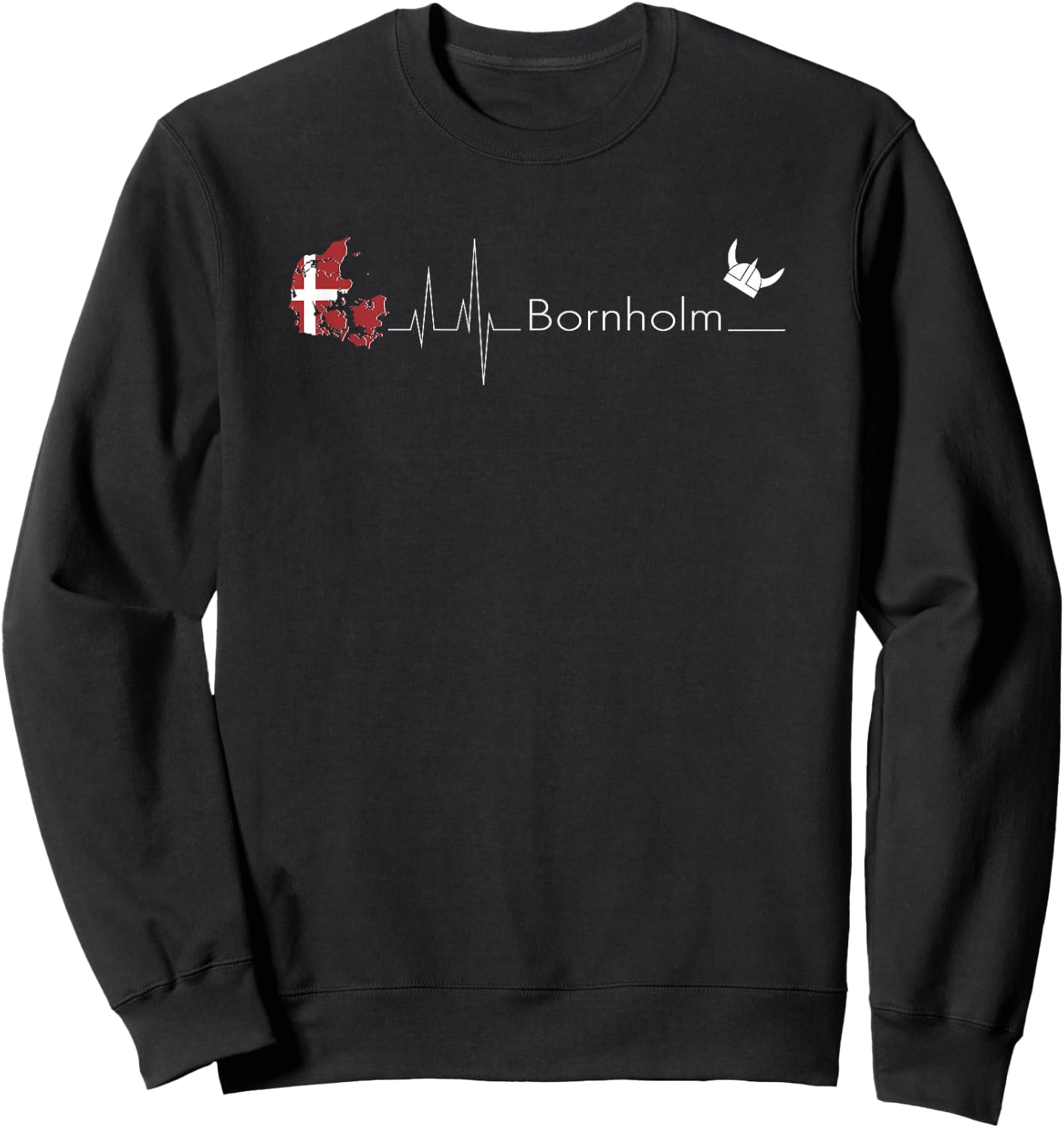Bornholm Viking I Denmark Motif for Scandinavia Souvenir Sweatshirt - Sweatshirt | Black
