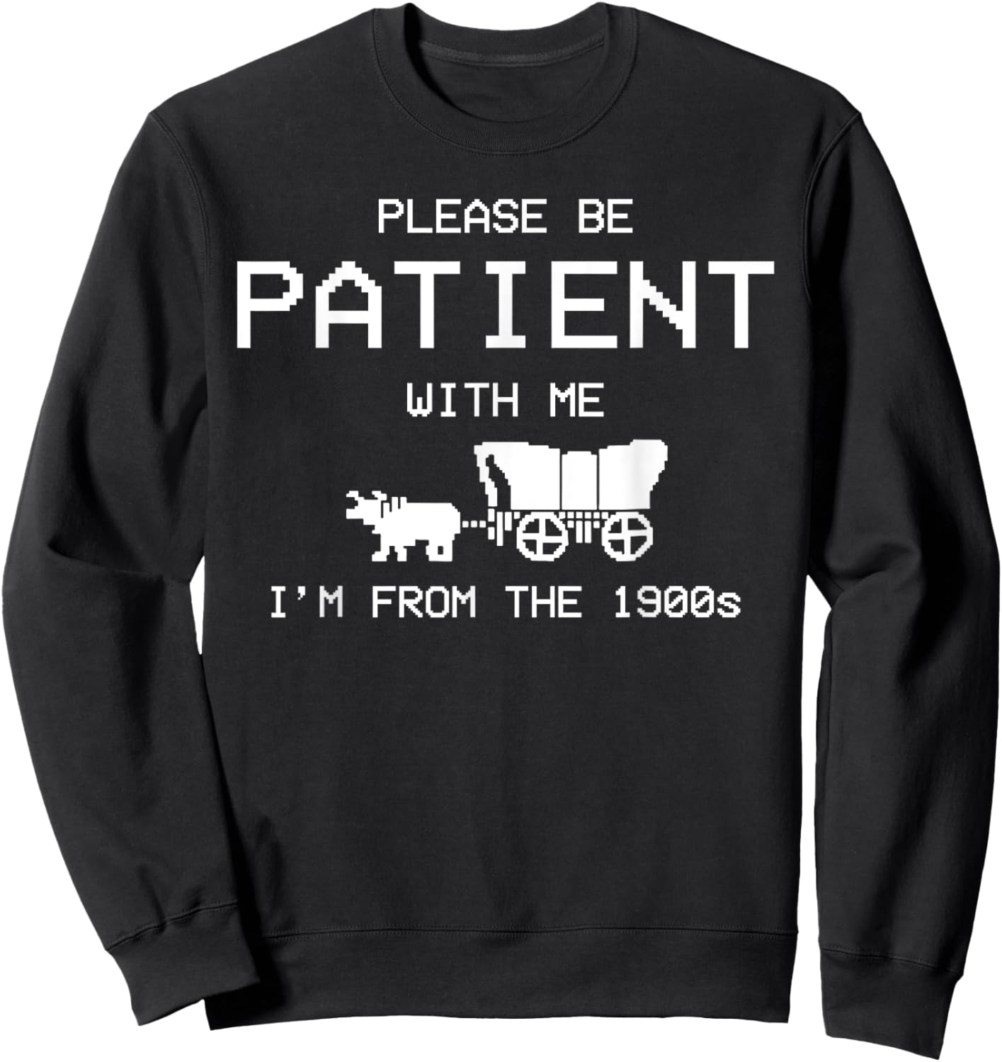 Please Be Patient With Me Im From The 1900s Vintage Sweatshirt - Sweatshirt | Black