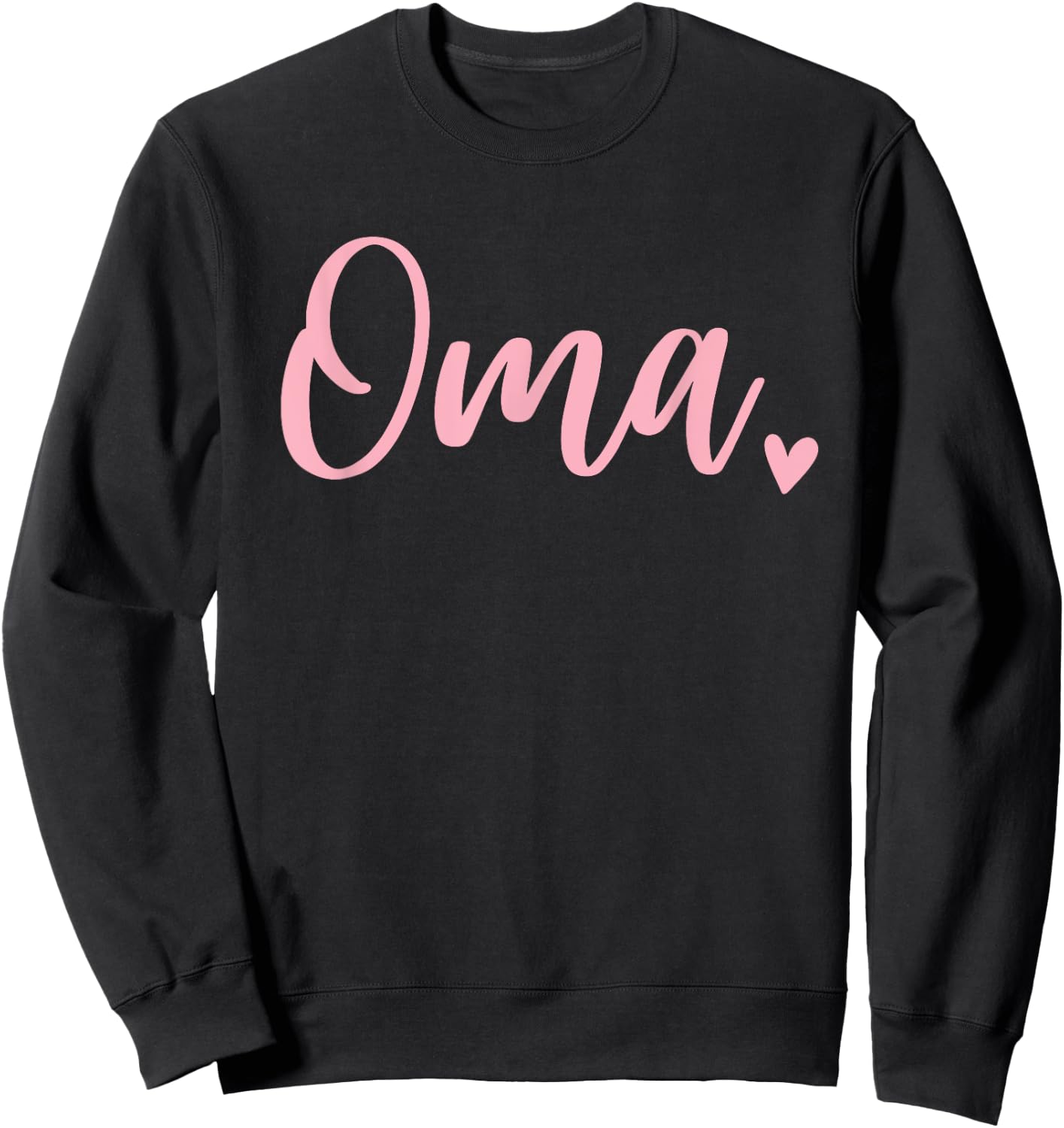 Oma Cute Heart Grandma Pink Sweatshirt - Sweatshirt | Black