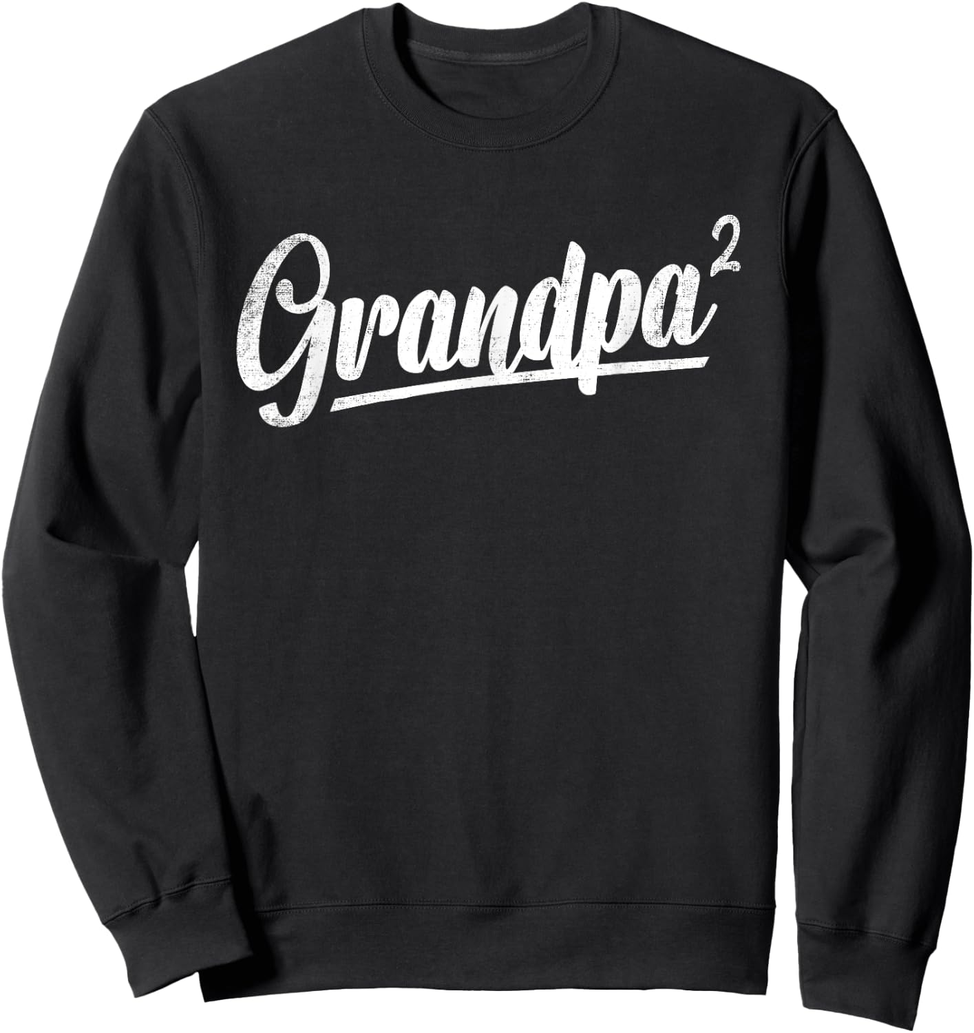 Grandpa Of 2 Two Squared 2 Grandkids Pregnancy Announcement Sweatshirt - Sweatshirt | Black