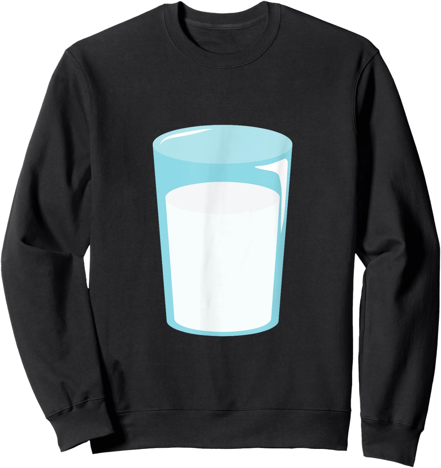 Glass of Milk Funny Halloween Couple Costume Sweatshirt - Sweatshirt | Black