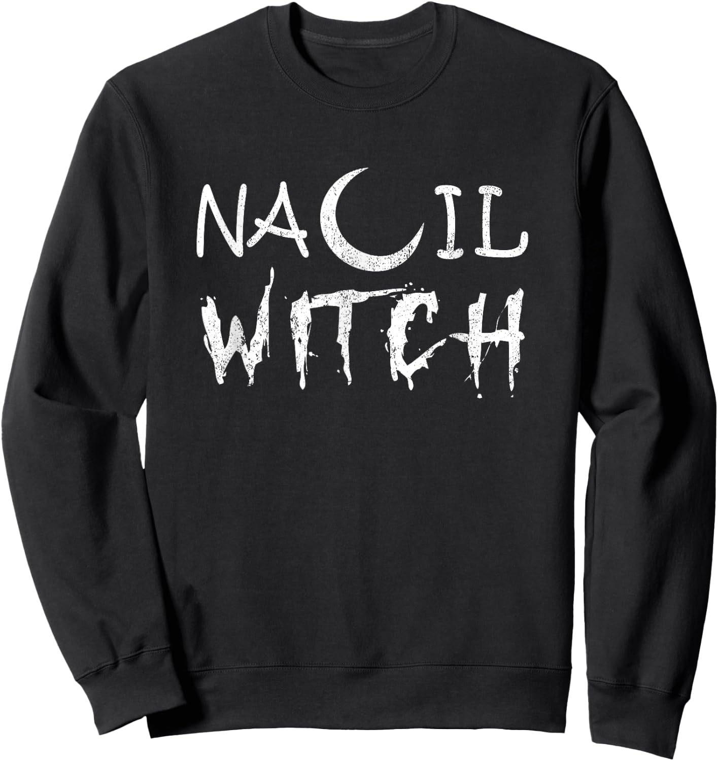 Vintage Nail Witch Nail Stylist Halloween Nail Tech Sweatshirt - Sweatshirt | Black