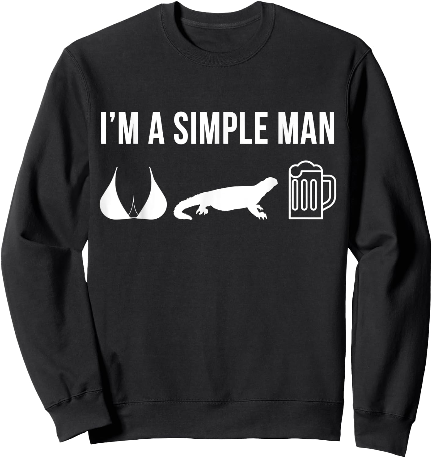 Funny Pet Uromastyx Lizard Reptile Zoo Simple Man Sweatshirt - Sweatshirt | Black