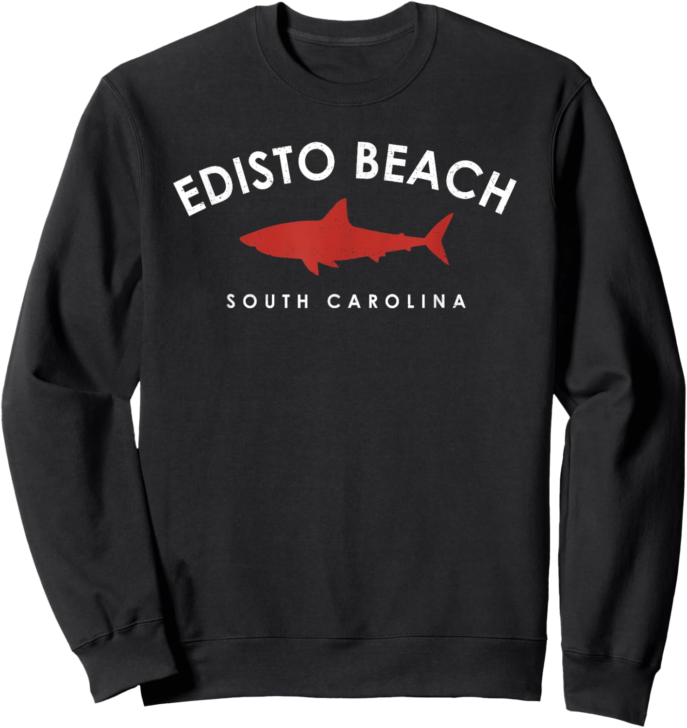 Edisto Beach South Carolina Shark Souvenir kids Sweatshirt - Sweatshirt | Black