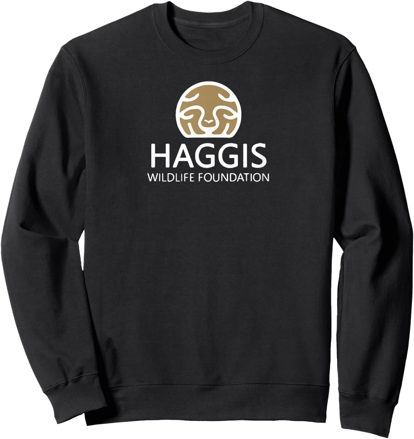 Haggis Wildlife Foundation Logo Gold Sweatshirt - Sweatshirt | Black