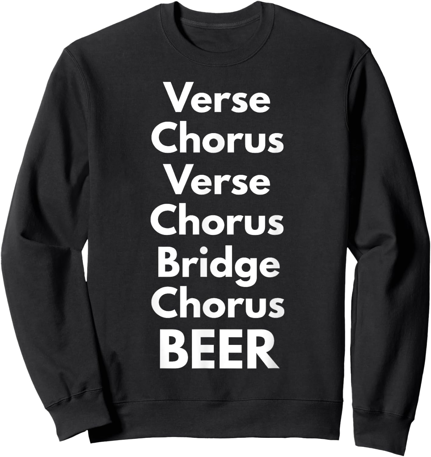 Verse Chorus Bridge Beer Sweatshirt - Sweatshirt | Black