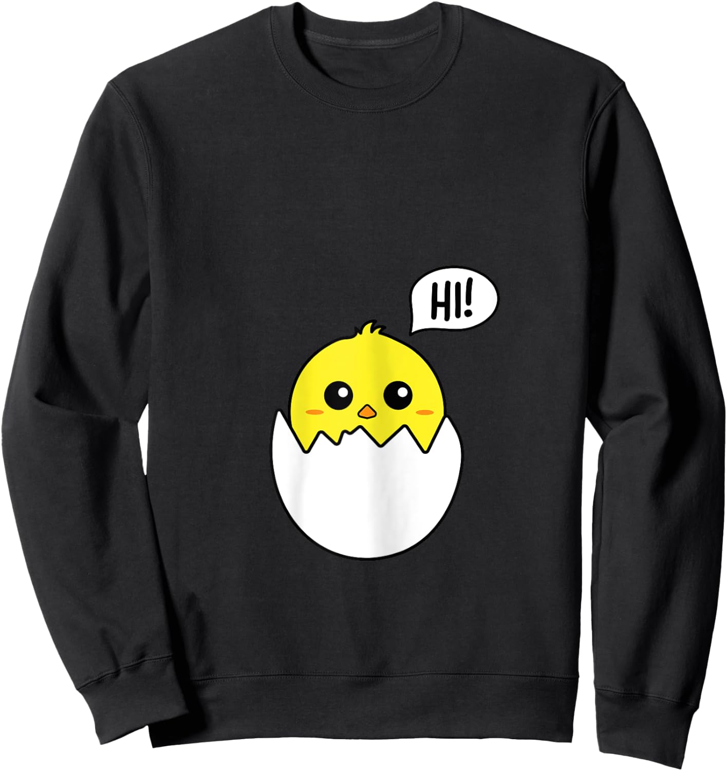 Pregnancy Announcement | Cute Baby Chicken forEaster Sweatshirt - Sweatshirt | Black